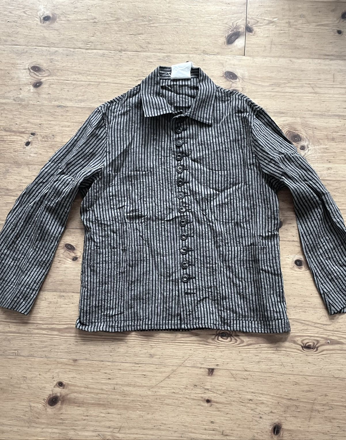 John Alexander Skelton John Alexander Skelton Grey Striped Shirt