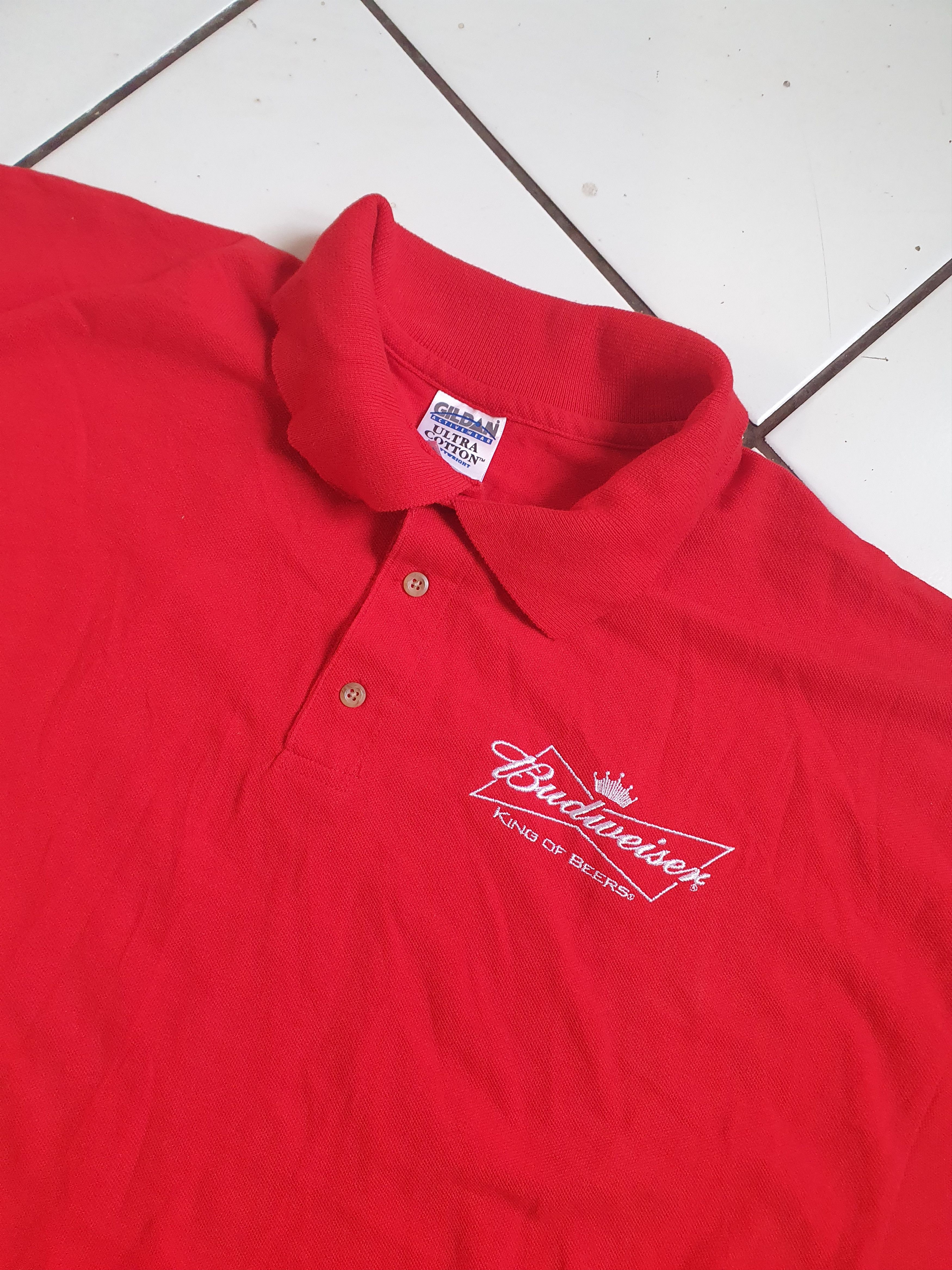 Budweiser × Vintage Budweiser King of Beers Vtg polo/golf tee,sz XL Size US XL / EU 56 / 4 - 4 Thumbnail