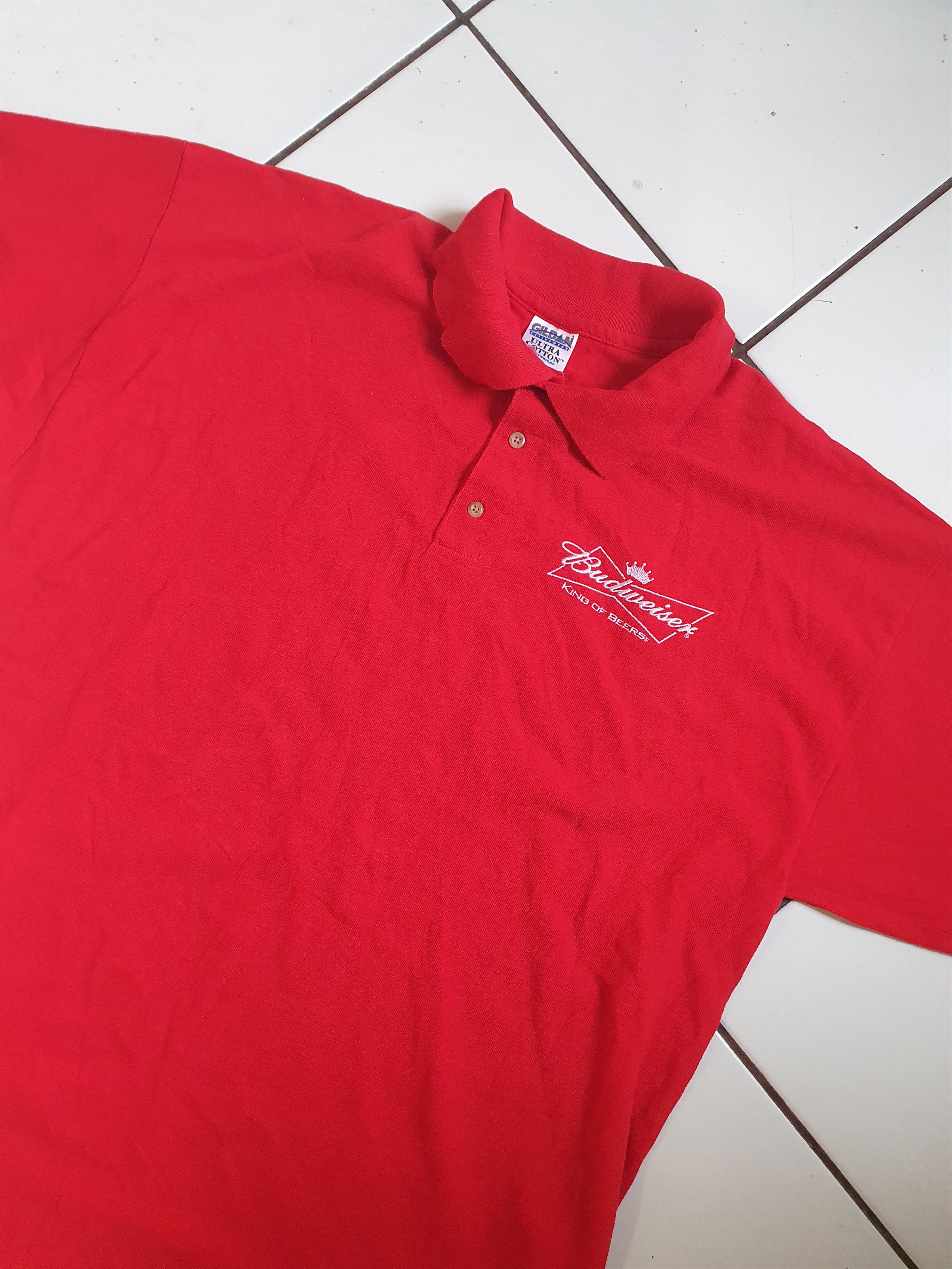 Budweiser × Vintage Budweiser King of Beers Vtg polo/golf tee,sz XL Size US XL / EU 56 / 4 - 1 Thumbnail
