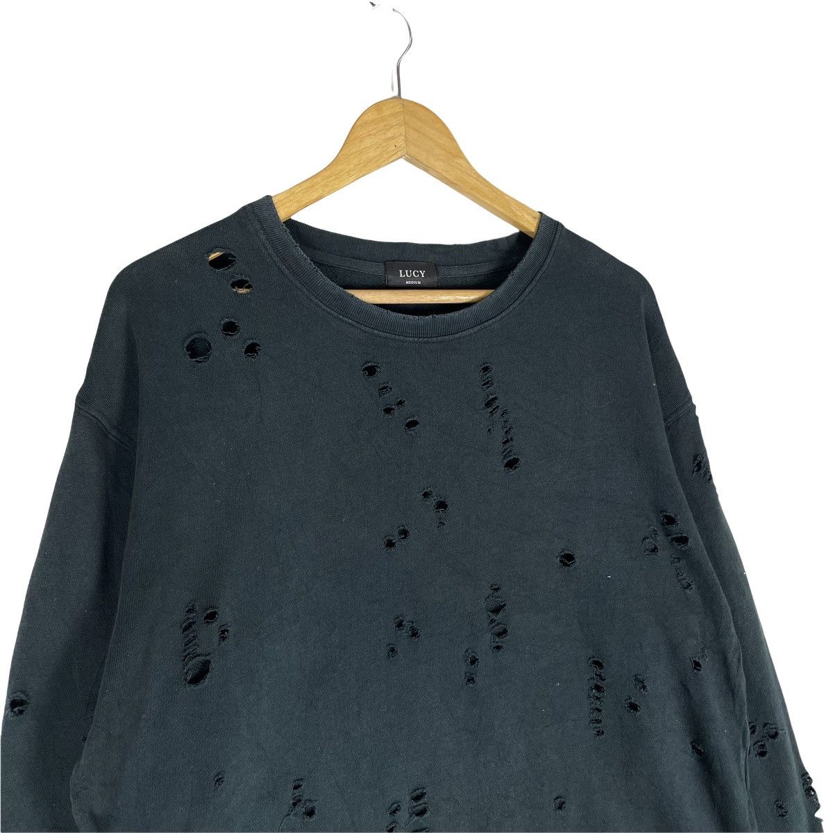 Japanese Brand 🌟LUCY Shot Gun Holes Sweatshirt Crewneck Like Number Nine Size US M / EU 48-50 / 2 - 4 Thumbnail