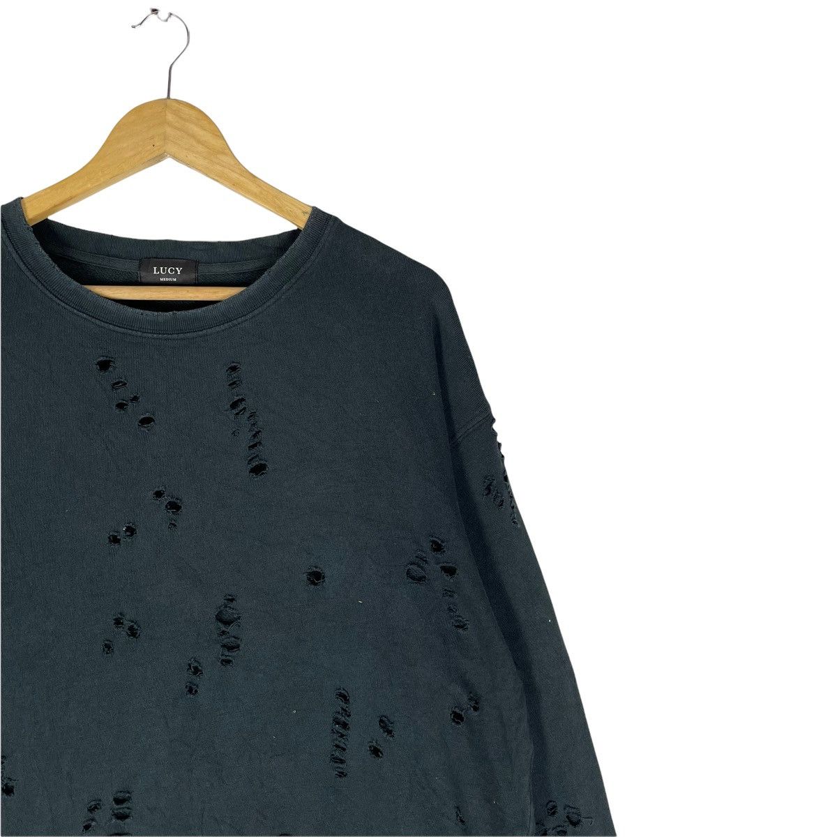 Japanese Brand 🌟LUCY Shot Gun Holes Sweatshirt Crewneck Like Number Nine Size US M / EU 48-50 / 2 - 3 Thumbnail