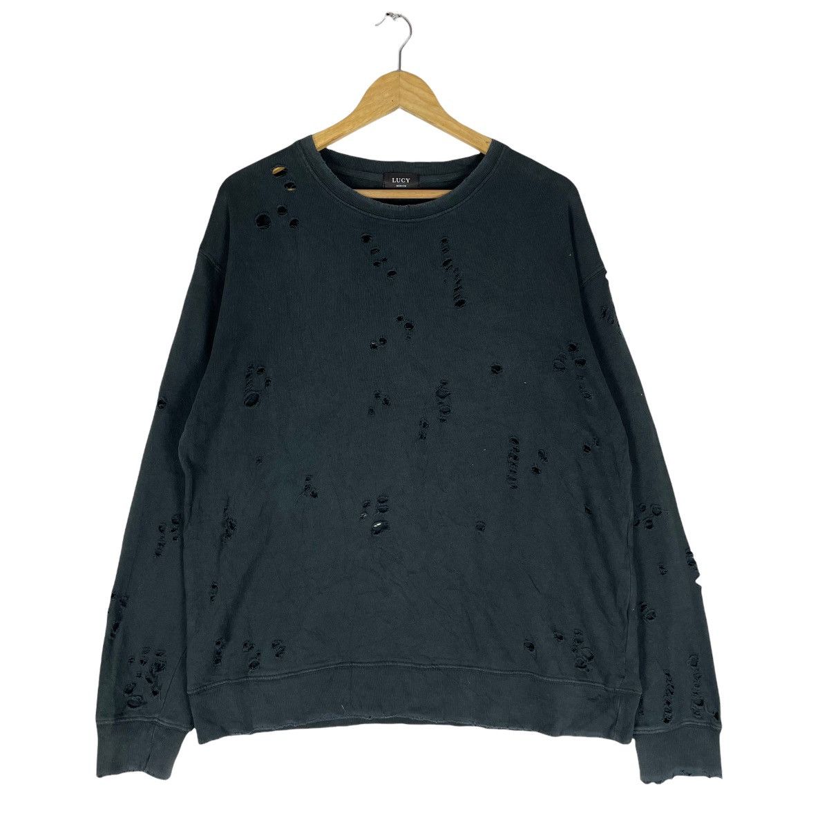 Japanese Brand 🌟LUCY Shot Gun Holes Sweatshirt Crewneck Like Number Nine Size US M / EU 48-50 / 2 - 1 Thumbnail
