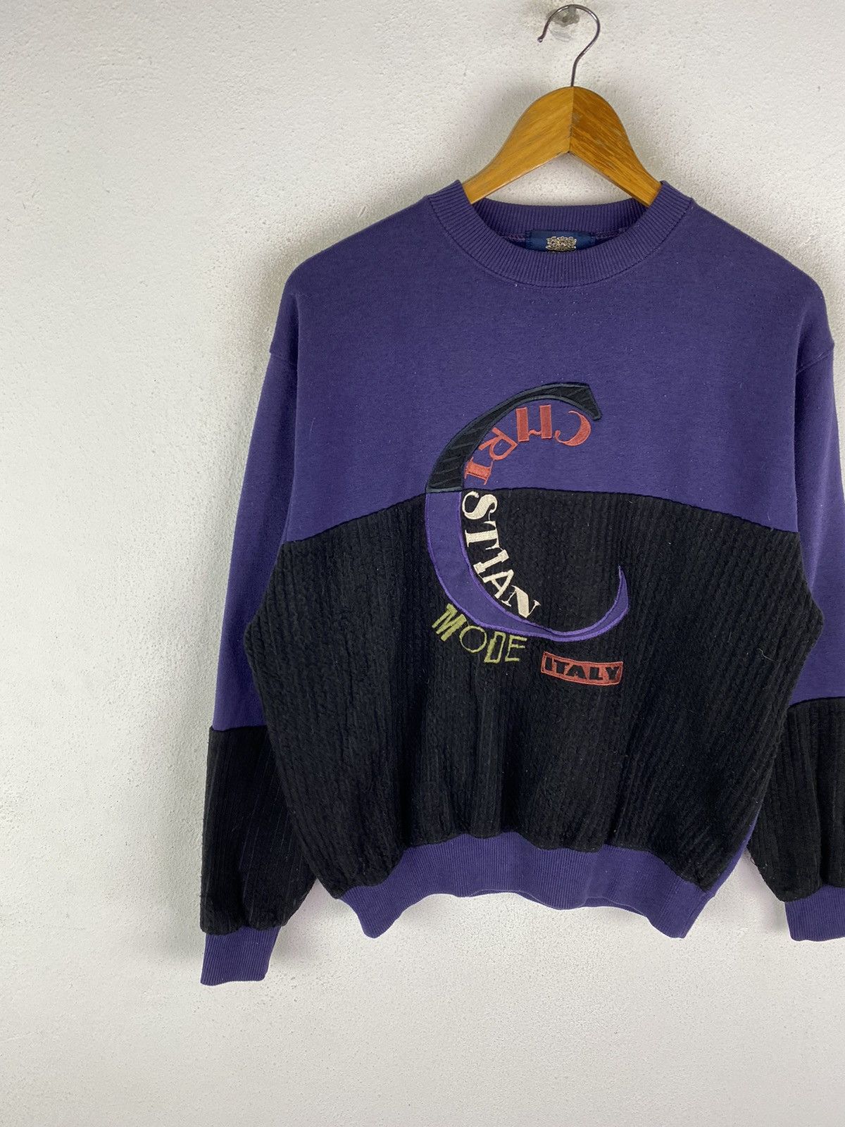 Designer × Vintage 🔥SALE🔥CHRISTIAN MODE ITALY EMBROIDERY LOGOS SWEATSHIRT Size US M / EU 48-50 / 2 - 4 Thumbnail