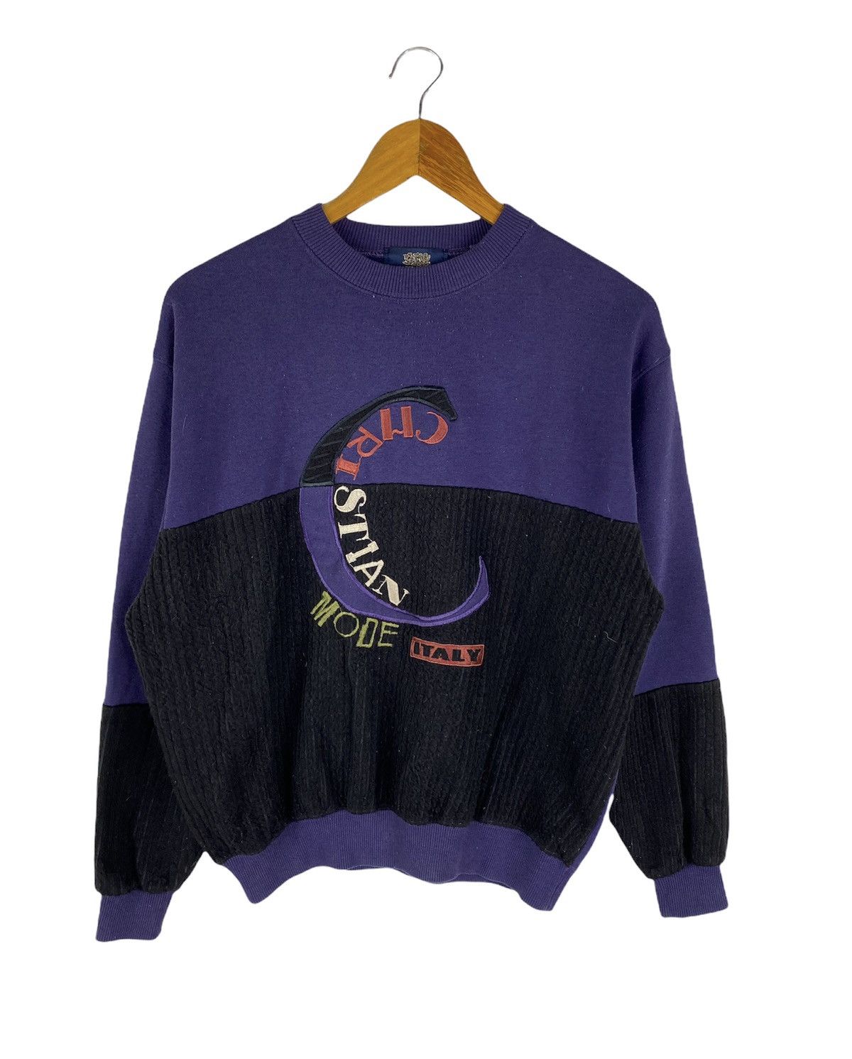 Designer × Vintage 🔥SALE🔥CHRISTIAN MODE ITALY EMBROIDERY LOGOS SWEATSHIRT Size US M / EU 48-50 / 2 - 1 Thumbnail