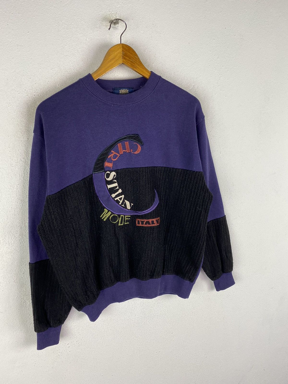 Designer × Vintage 🔥SALE🔥CHRISTIAN MODE ITALY EMBROIDERY LOGOS SWEATSHIRT Size US M / EU 48-50 / 2 - 3 Thumbnail