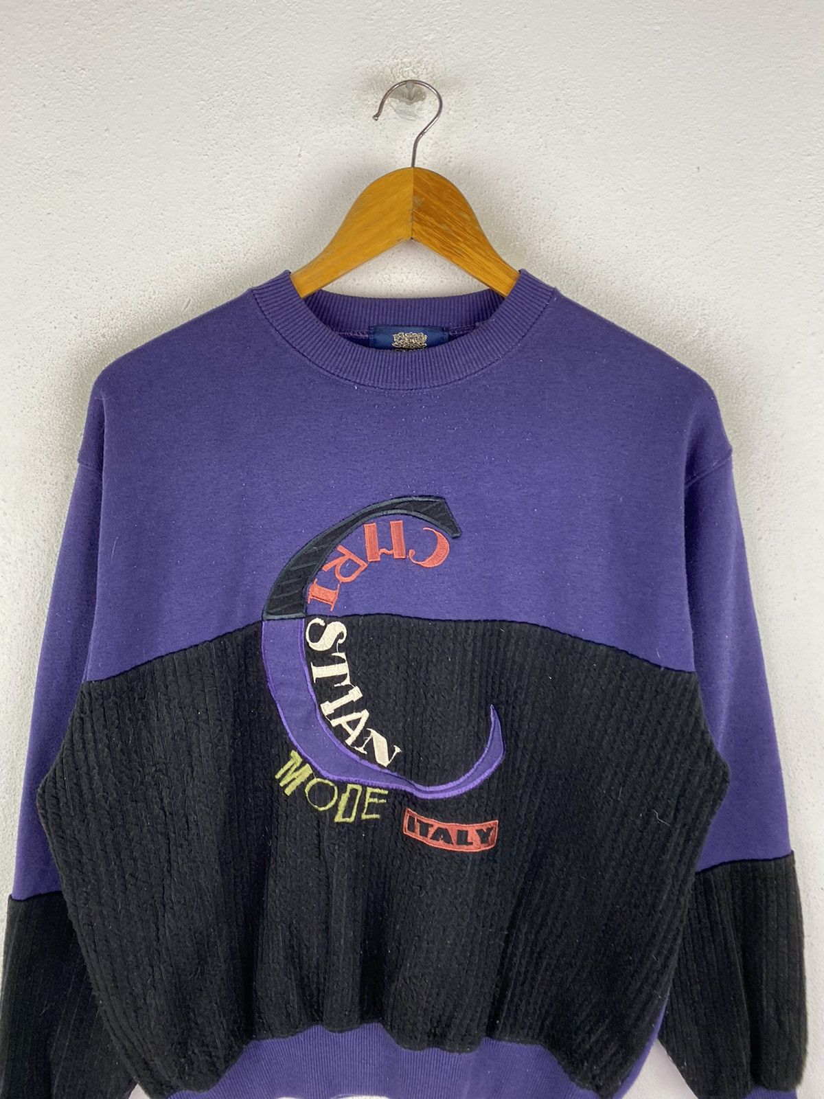 Designer × Vintage 🔥SALE🔥CHRISTIAN MODE ITALY EMBROIDERY LOGOS SWEATSHIRT Size US M / EU 48-50 / 2 - 5 Thumbnail