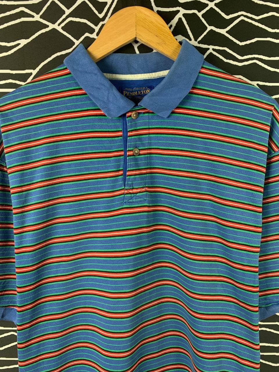 Pendleton Vtg Pendleton Native Navajo Stripe Style Polo Tee Size US XL / EU 56 / 4 - 3 Thumbnail
