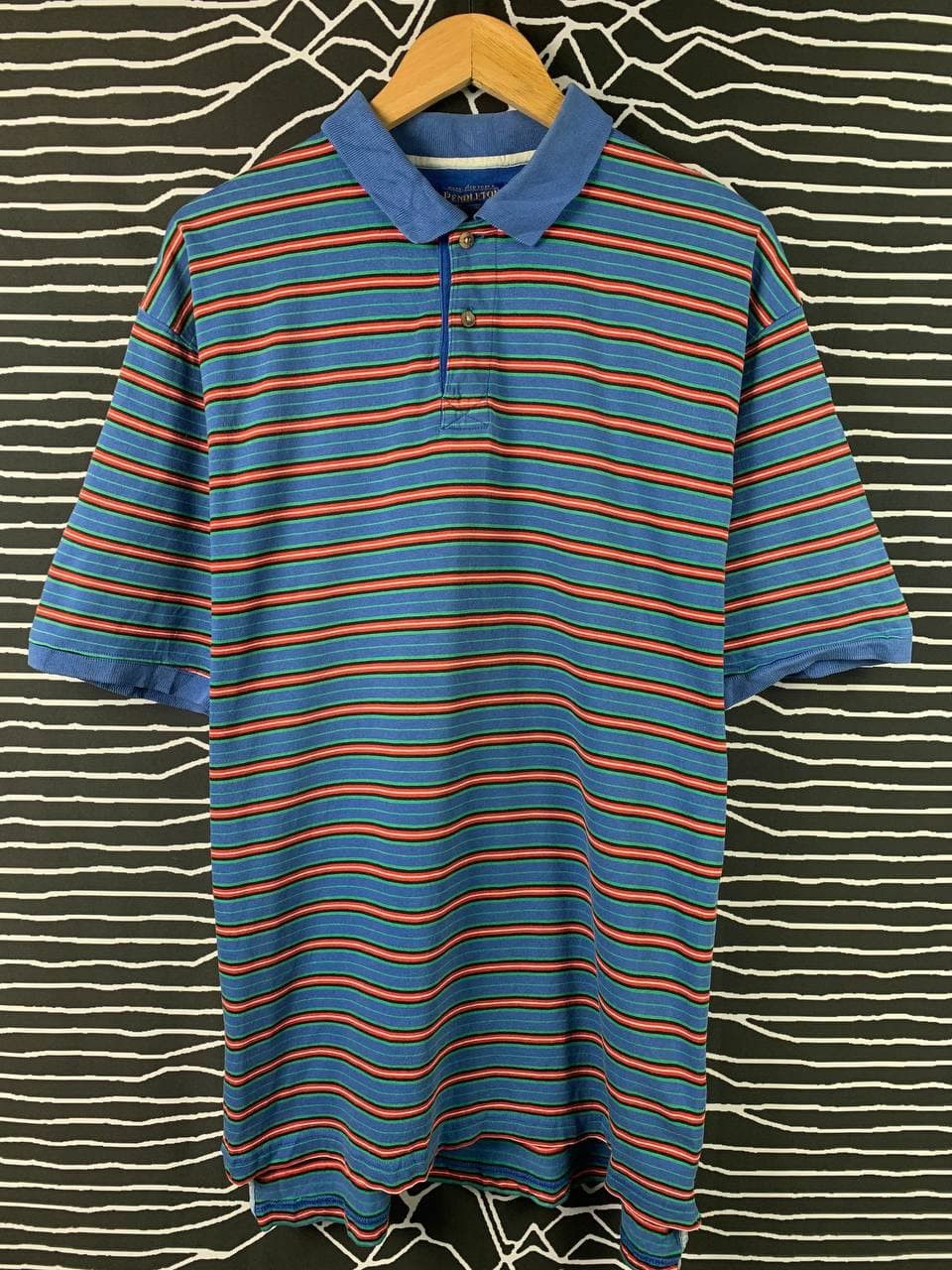 Pendleton Vtg Pendleton Native Navajo Stripe Style Polo Tee Size US XL / EU 56 / 4 - 2 Thumbnail