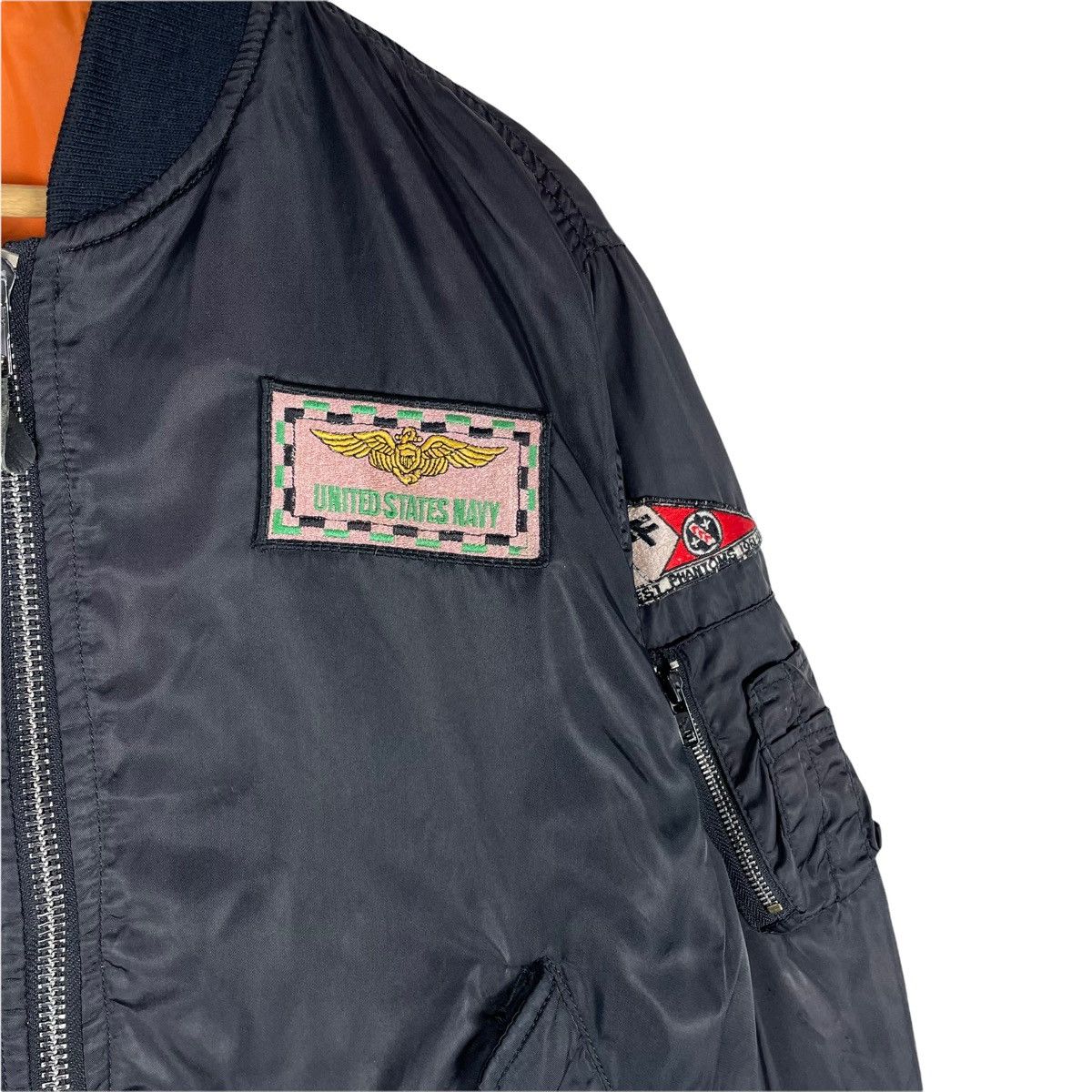 Vintage ⚡️WEST CAB MA1 Reversible Flyers USN Bomber Jacket Size US L / EU 52-54 / 3 - 4 Thumbnail