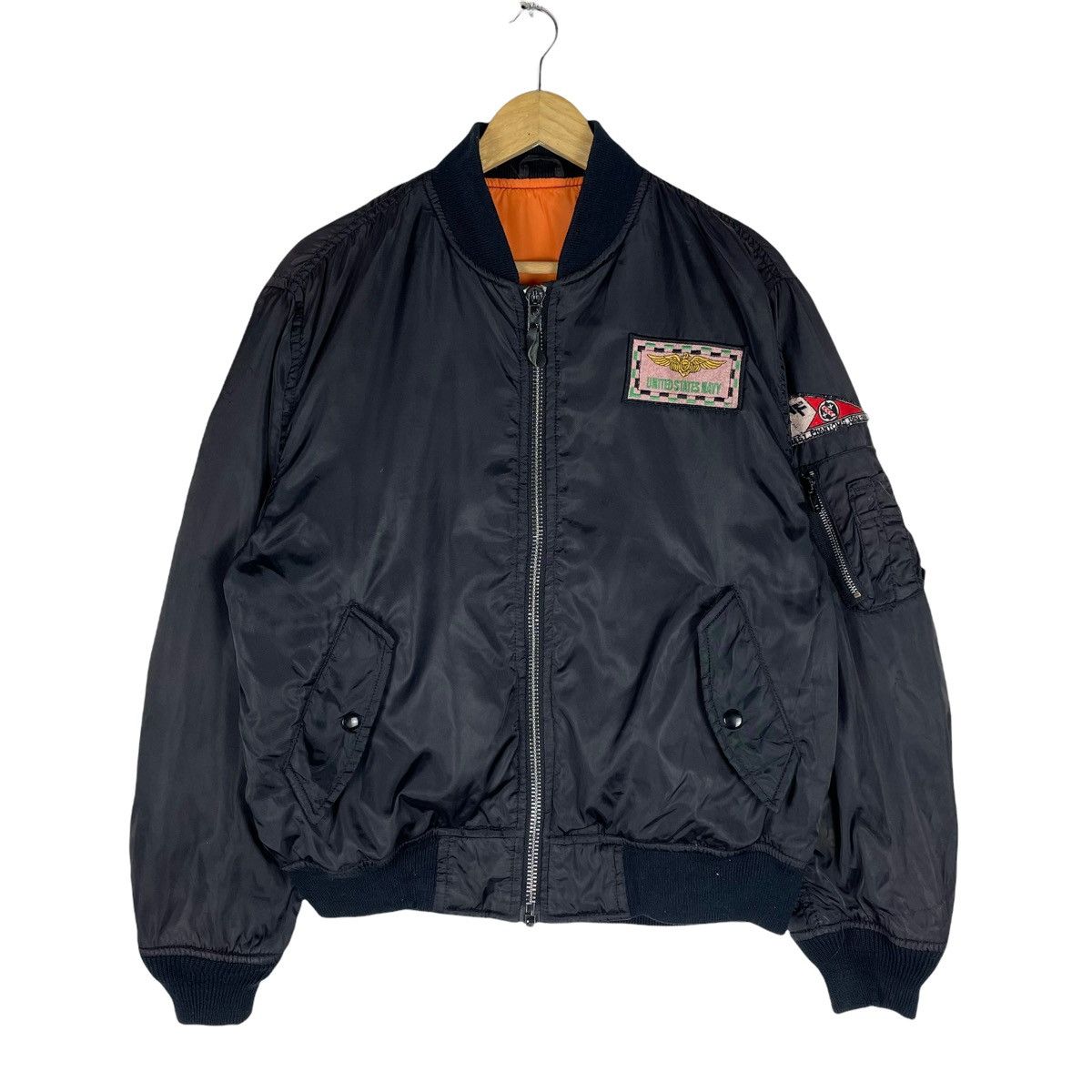 Vintage ⚡️WEST CAB MA1 Reversible Flyers USN Bomber Jacket Size US L / EU 52-54 / 3 - 1 Thumbnail