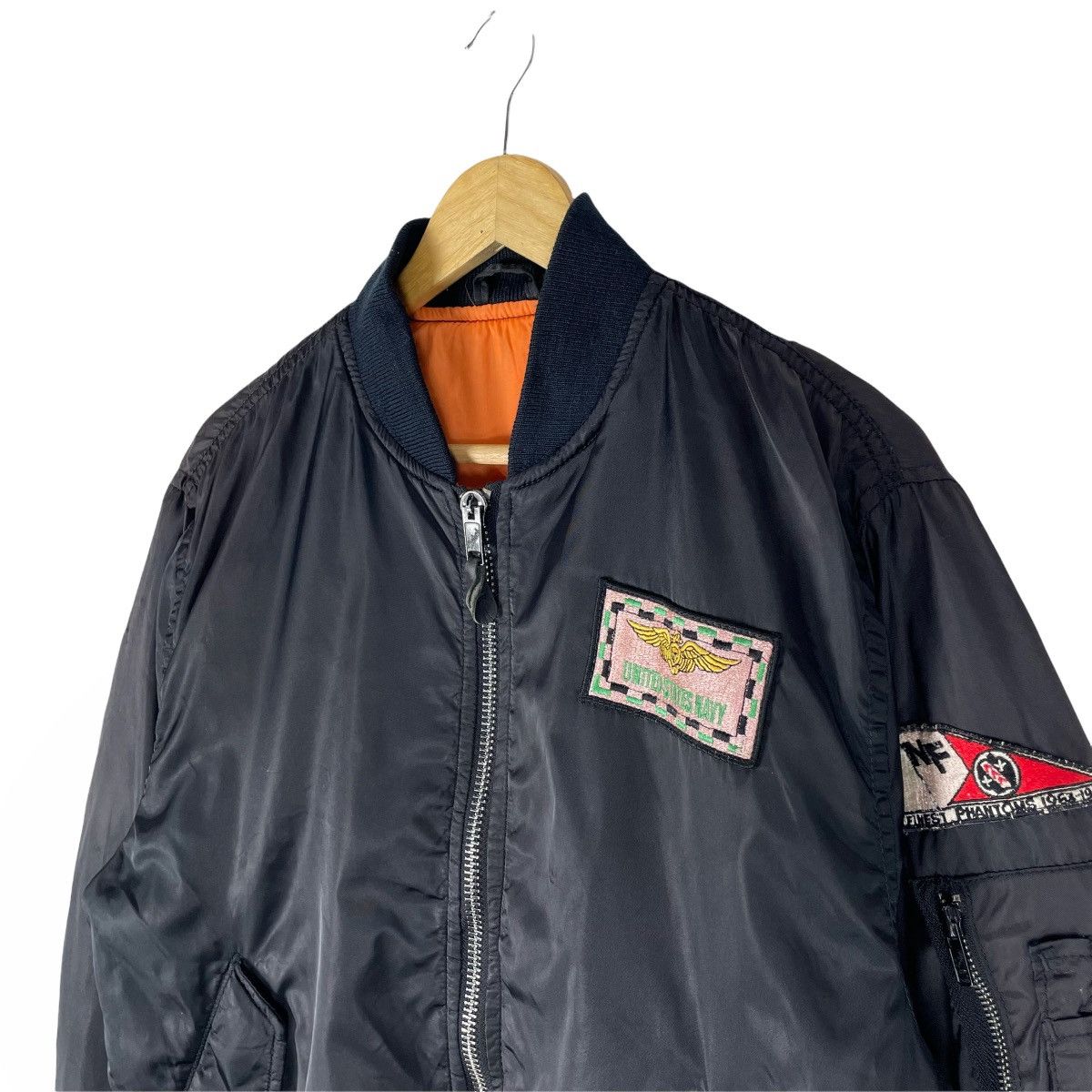 Vintage ⚡️WEST CAB MA1 Reversible Flyers USN Bomber Jacket Size US L / EU 52-54 / 3 - 5 Thumbnail