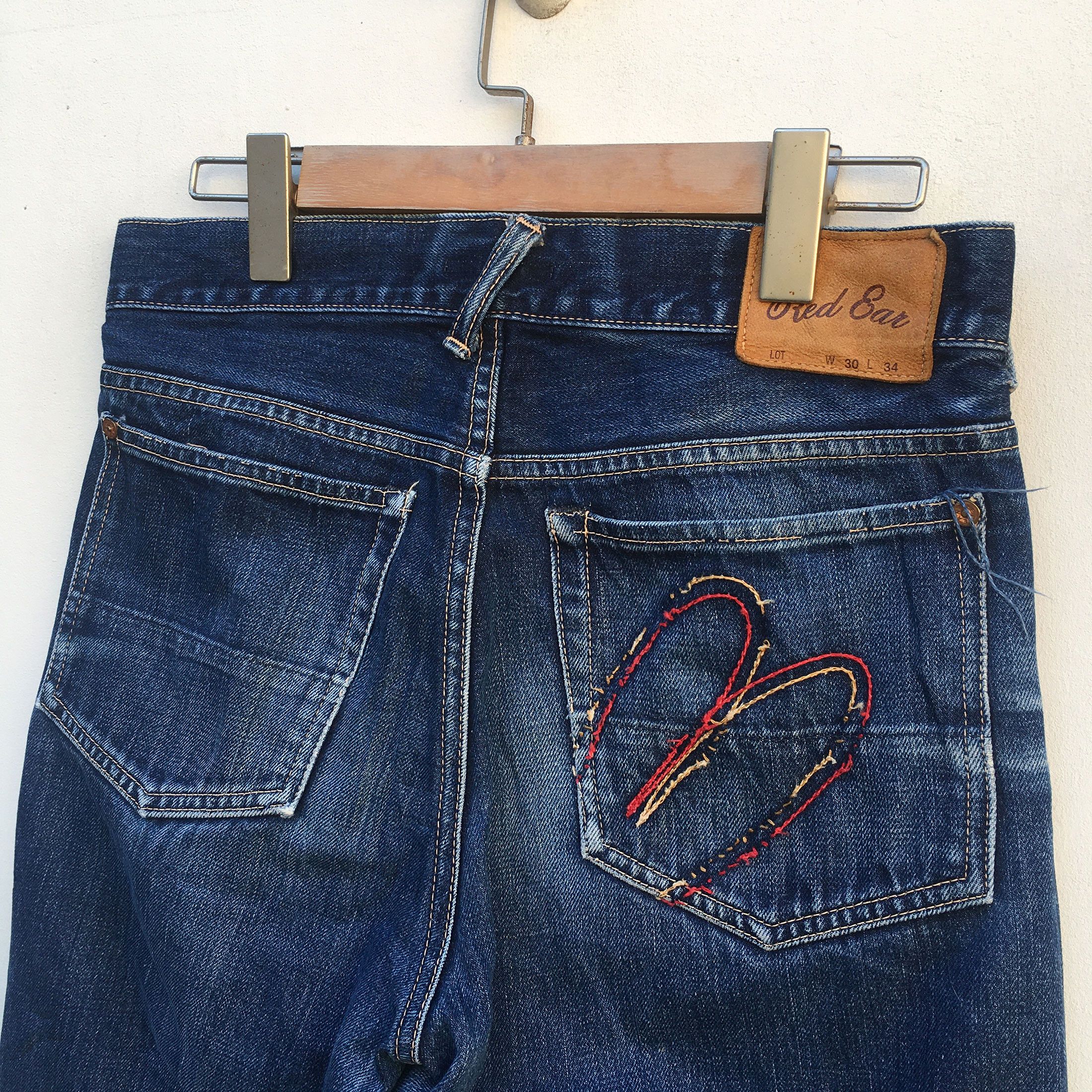 Designer × Luxury × Paul Smith Paul Smith Red Ear Selvedge Jeans Washed  Distressed | Grailed