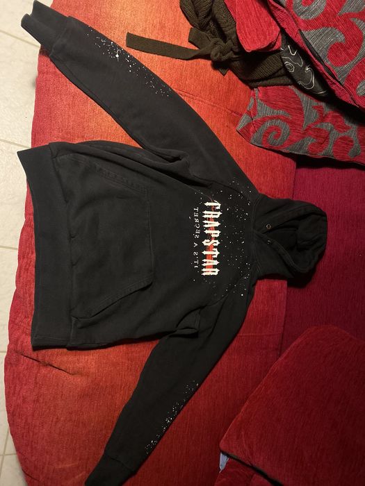 Trapstar London Trapstar Black/red/white paint splatter hoodie Size S