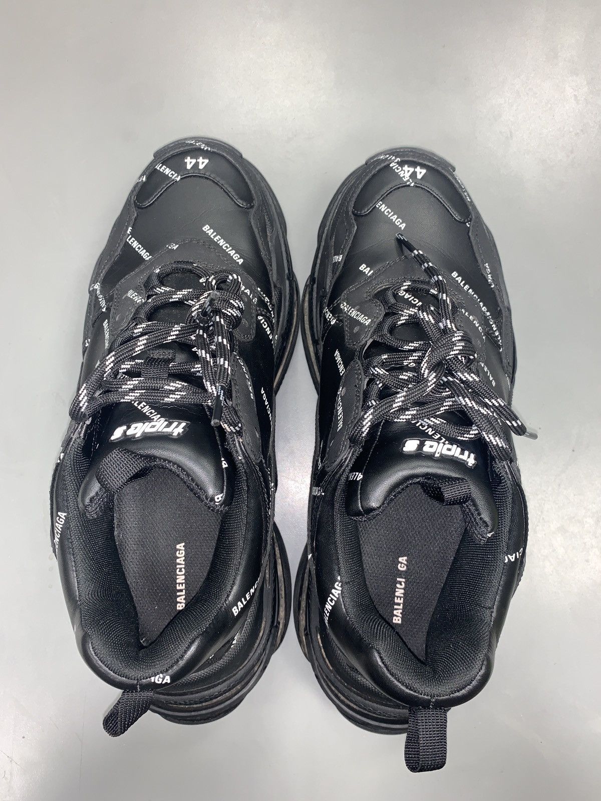 Balenciaga Balenciaga Triple S All Over Print Black Size US 11 / EU 44 - 6 Thumbnail