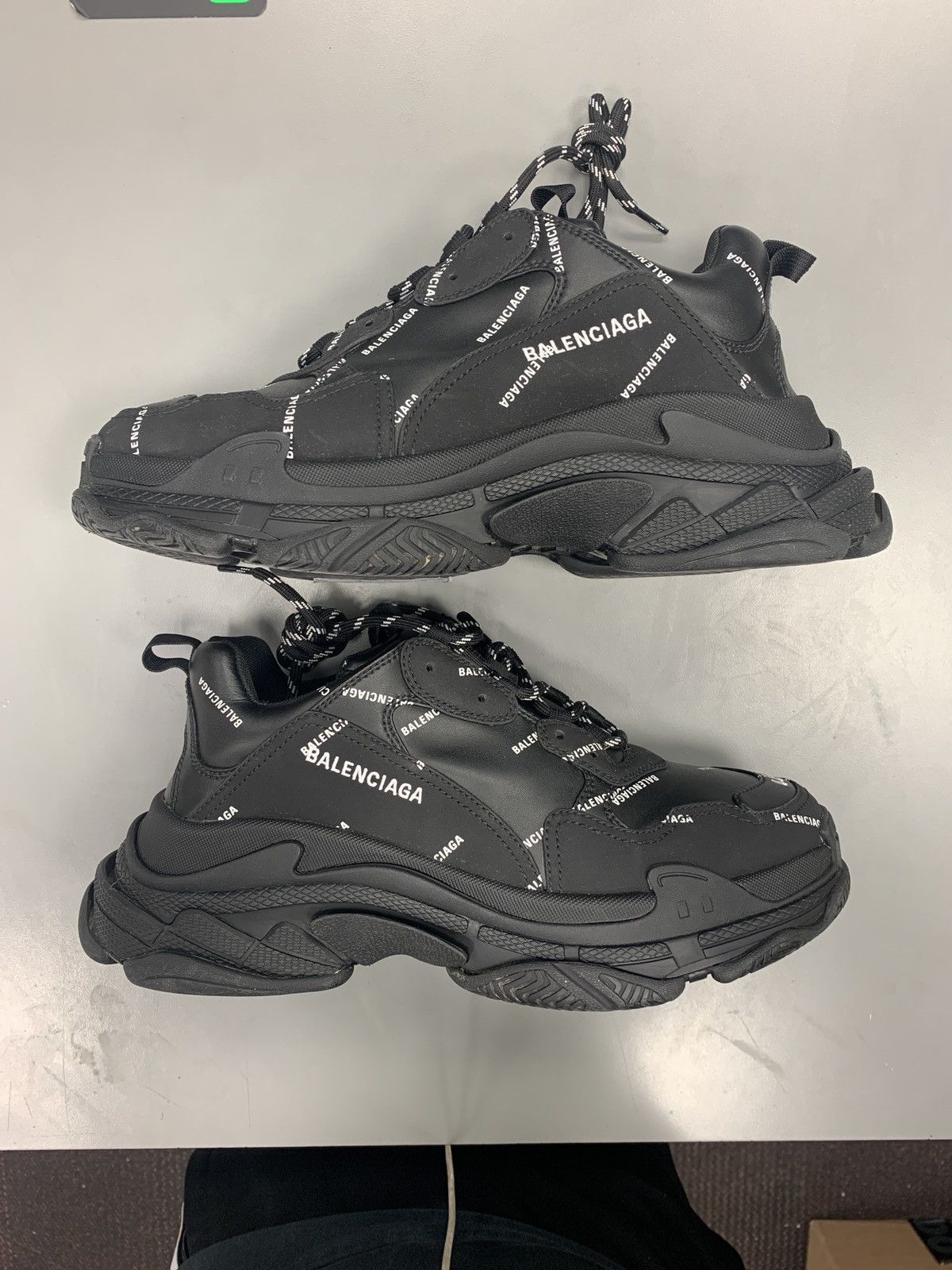 Balenciaga Balenciaga Triple S All Over Print Black Size US 11 / EU 44 - 4 Thumbnail
