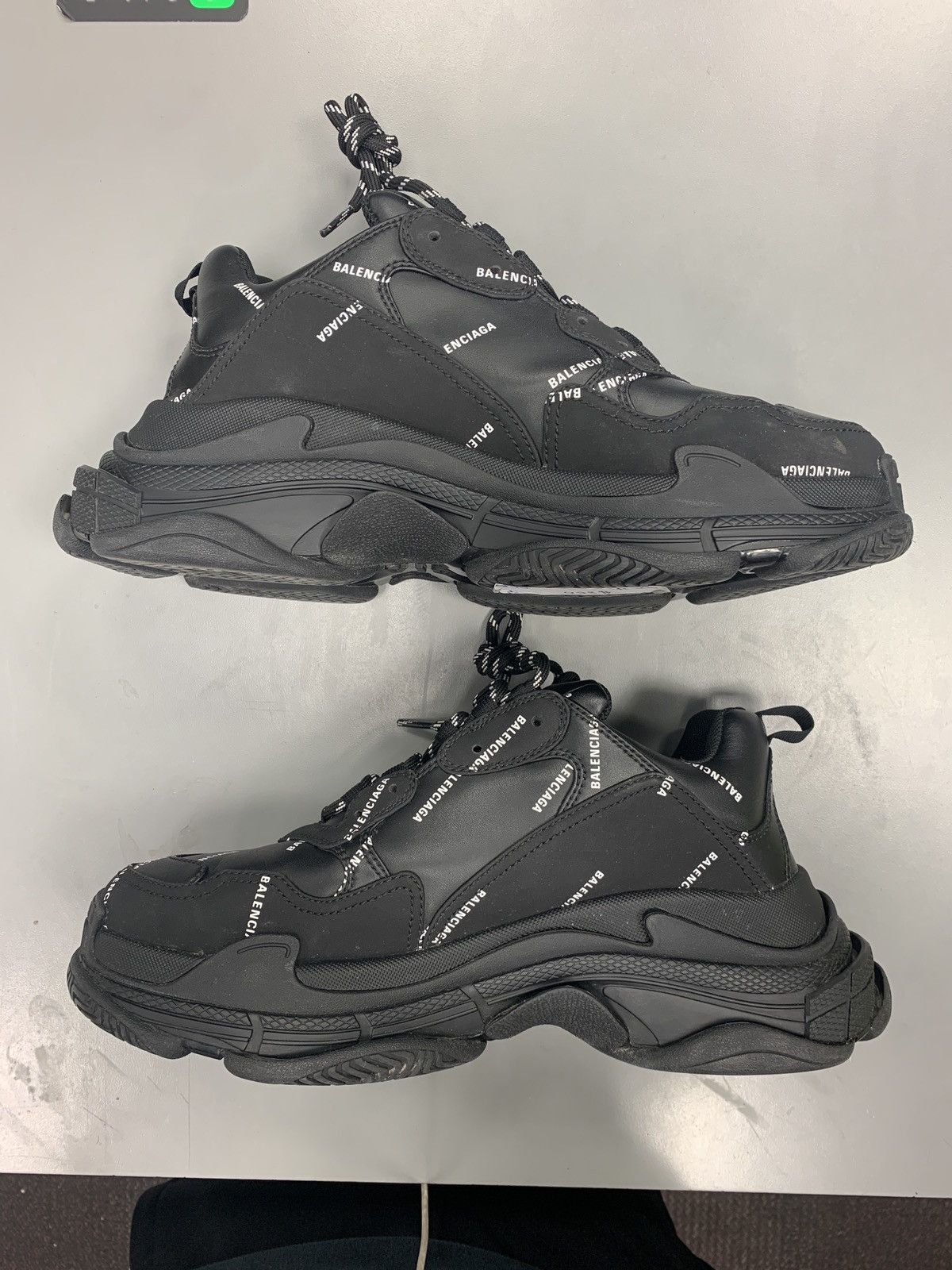 Balenciaga Balenciaga Triple S All Over Print Black Size US 11 / EU 44 - 5 Thumbnail