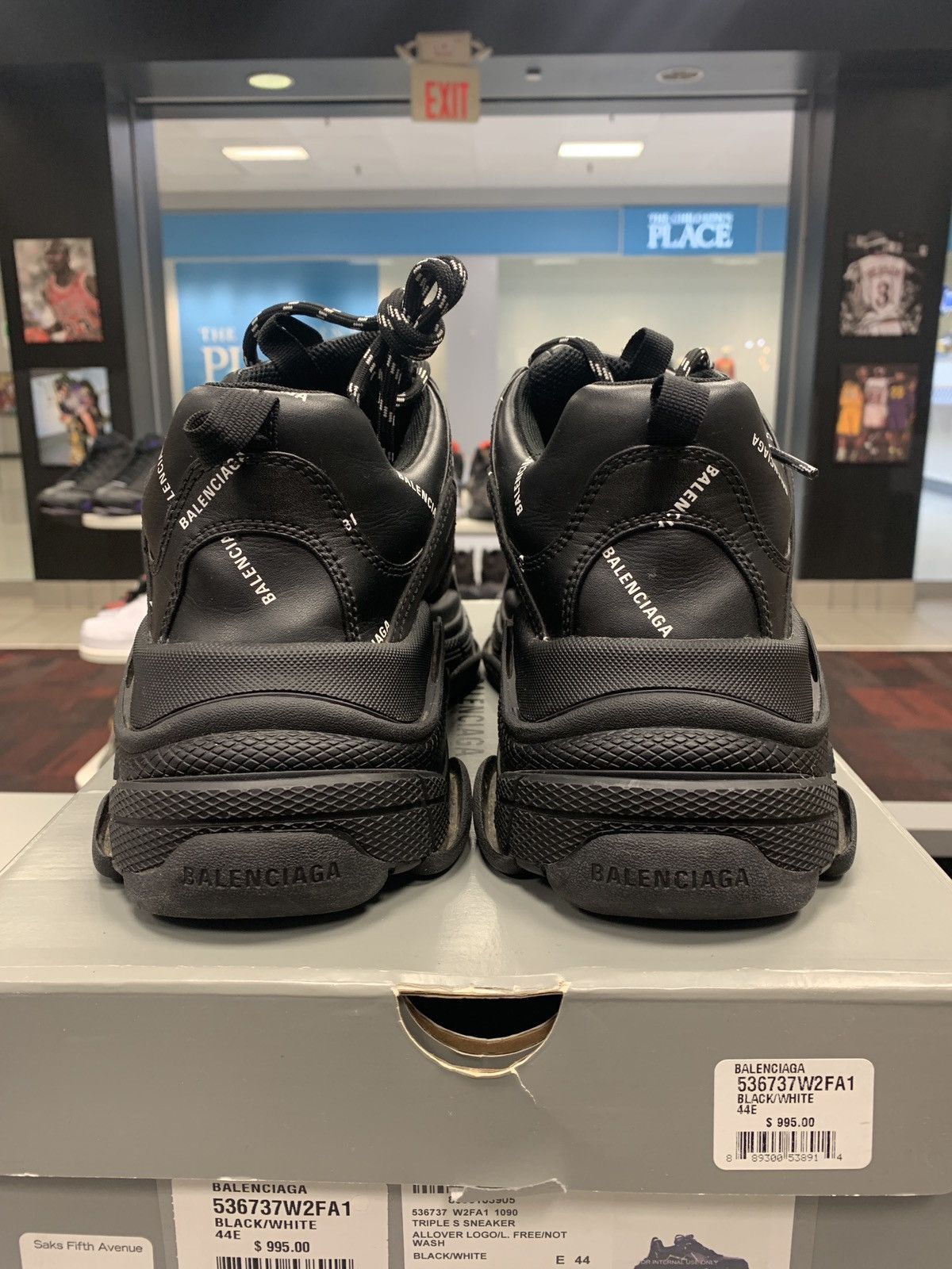 Balenciaga Balenciaga Triple S All Over Print Black Size US 11 / EU 44 - 3 Thumbnail