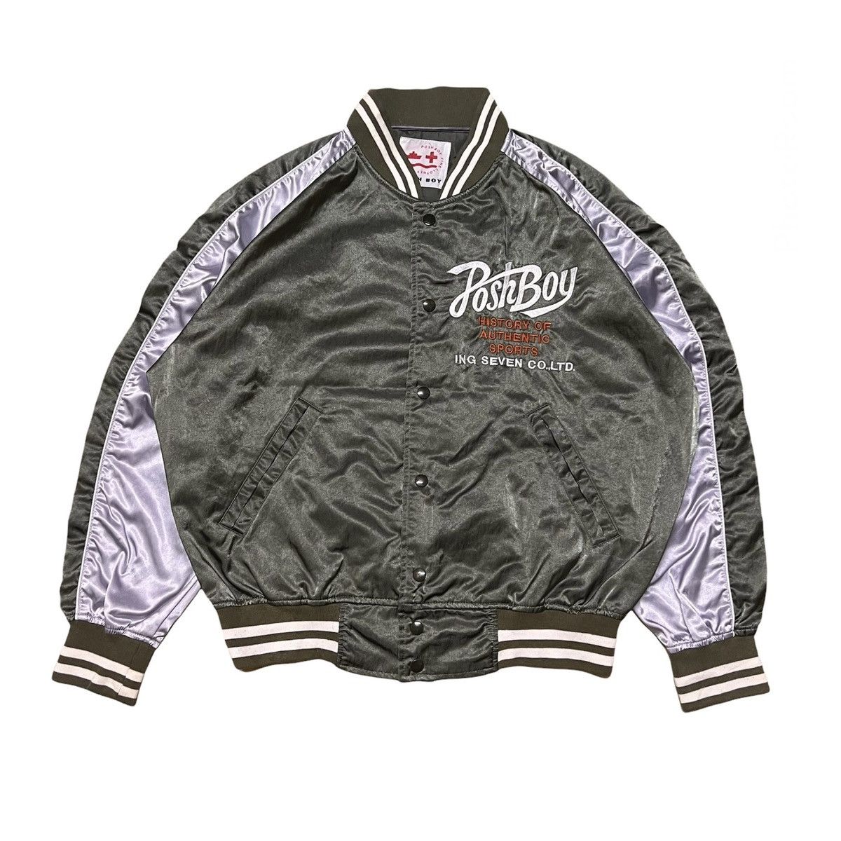 Japanese Brand Posh Boy Varsity Style Light Jacket Big Logo Size US M / EU 48-50 / 2 - 1 Thumbnail