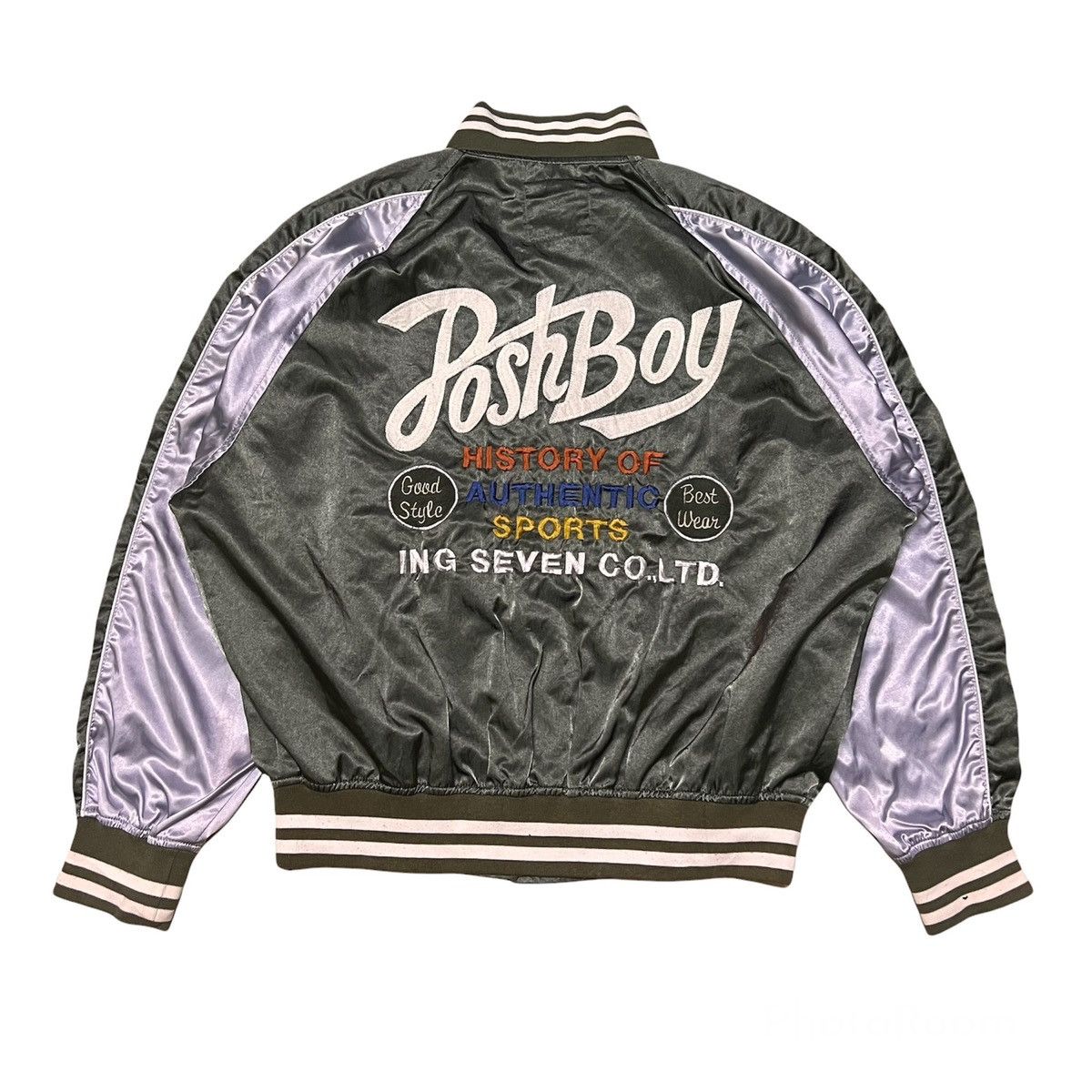 Japanese Brand Posh Boy Varsity Style Light Jacket Big Logo Size US M / EU 48-50 / 2 - 2 Thumbnail