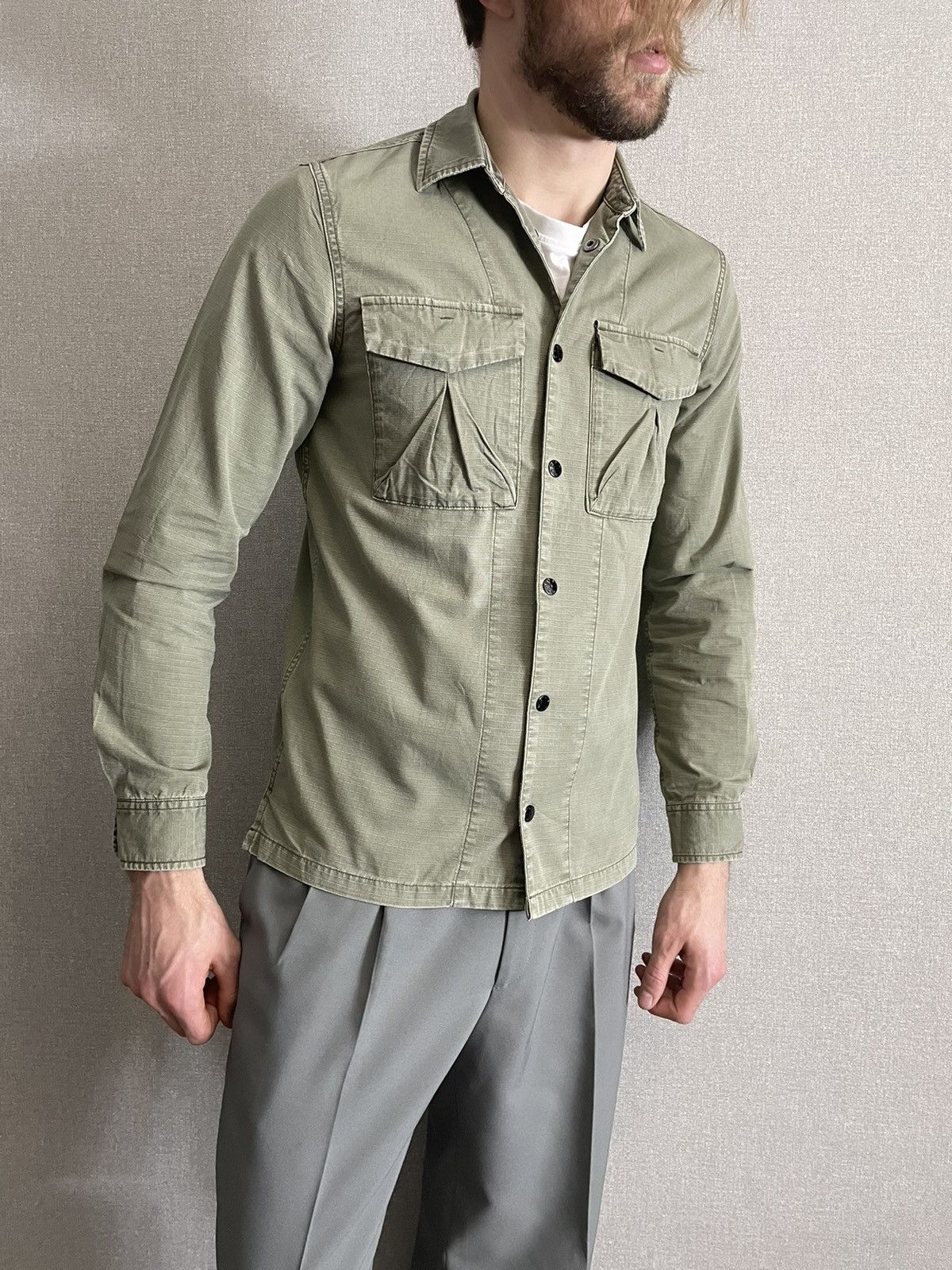 DENHAM Denham Mens Khaki Shirt long sleeve size S Size US S / EU 44-46 / 1 - 9 Thumbnail