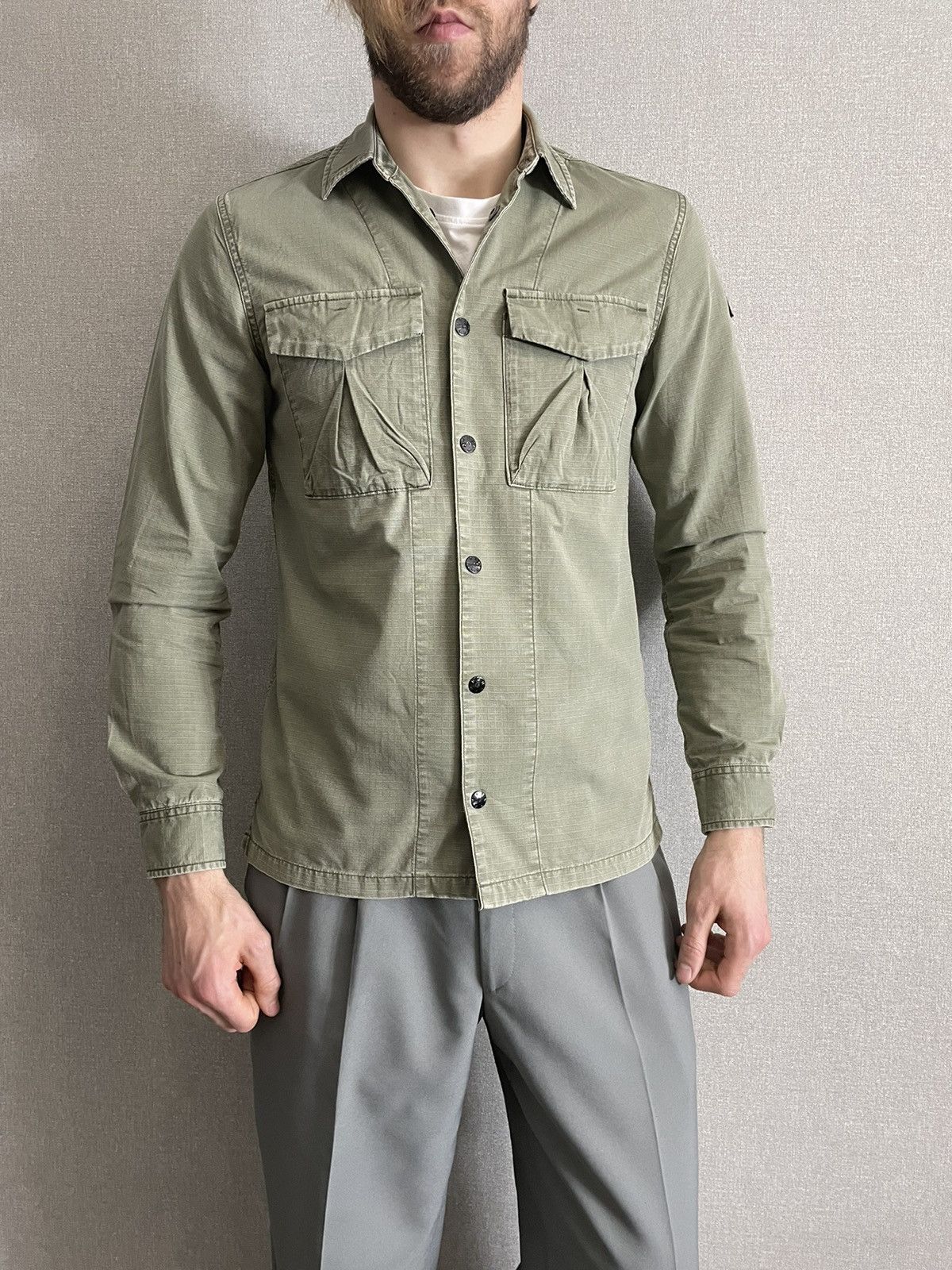 DENHAM Denham Mens Khaki Shirt long sleeve size S Size US S / EU 44-46 / 1 - 4 Thumbnail