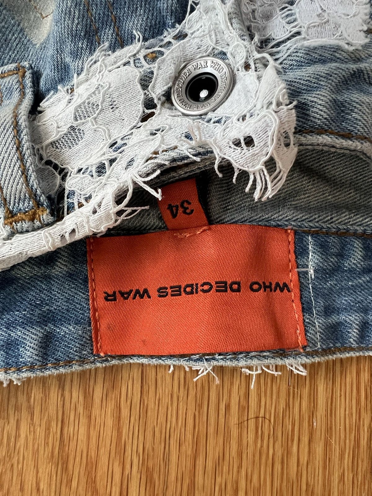 Ev Bravado Who Decides War Lace Detail Jeans Size US 34 / EU 50 - 4 Thumbnail