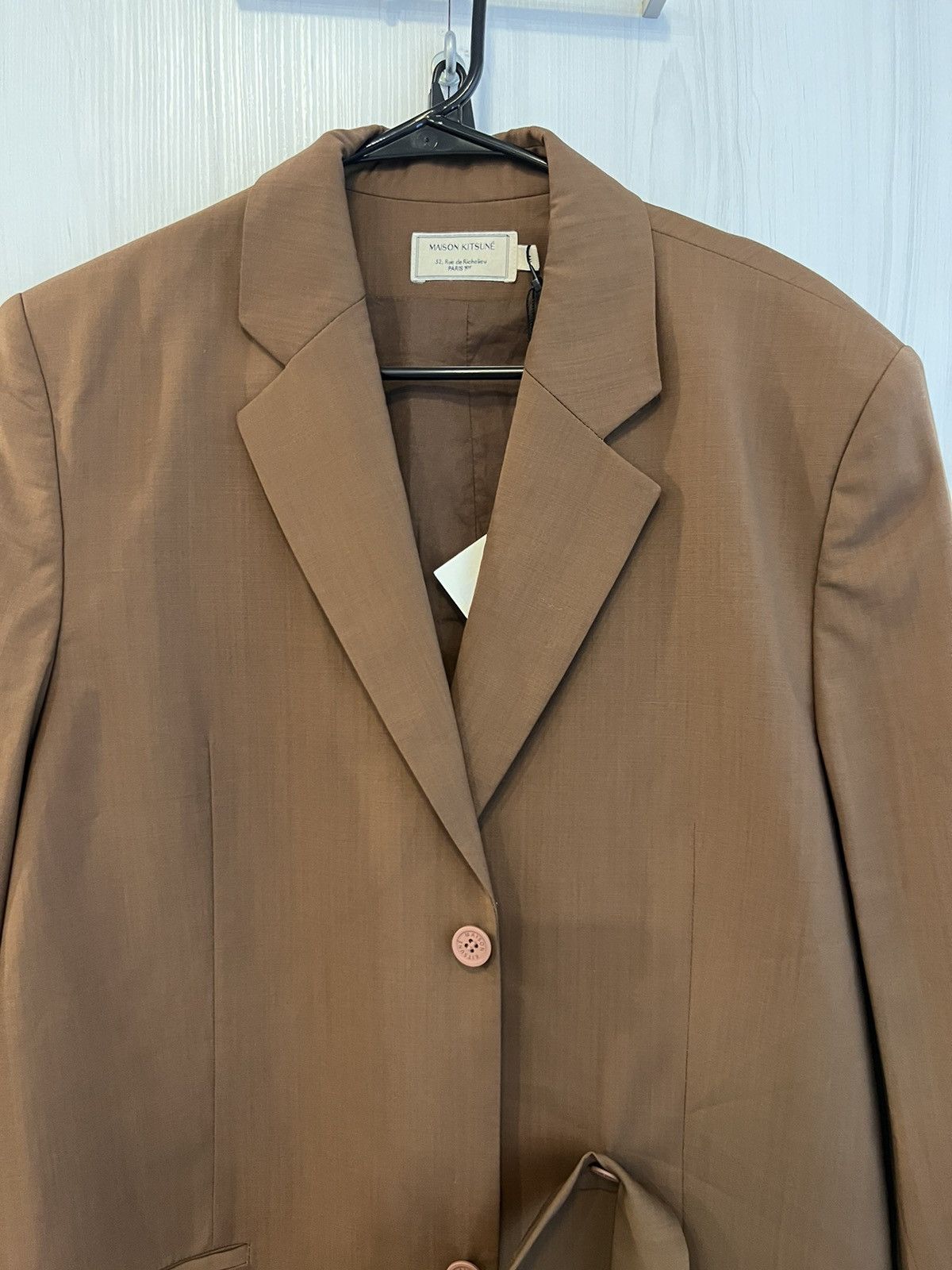 Maison Kitsune Maison Kitsune Brown Light Suit Jacket Size US L / EU 52-54 / 3 - 2 Thumbnail