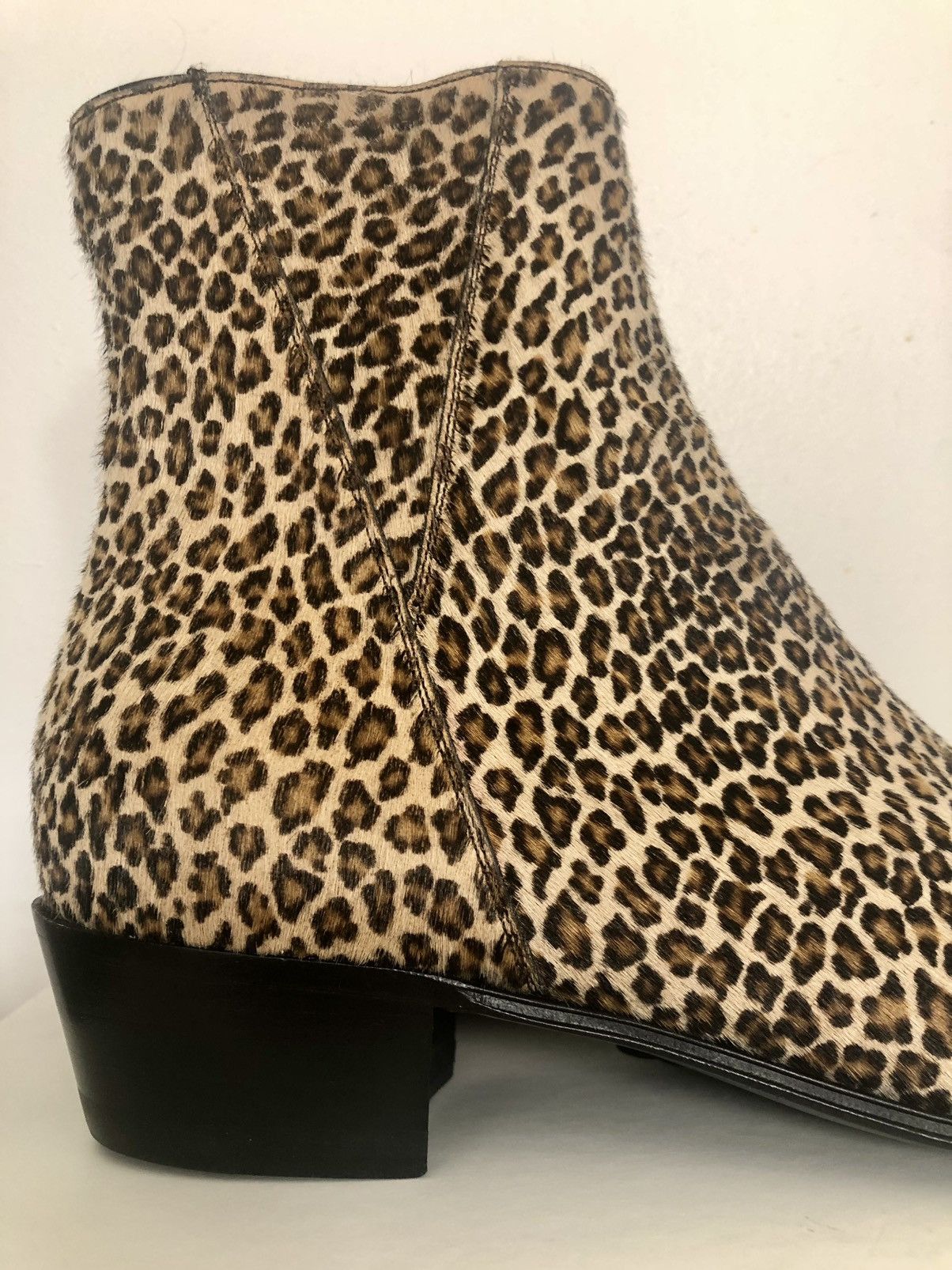 Celine GRAIL original Hedi Slimane Leopard Boots in Pony Hair Size US 7 / EU 40 - 12 Thumbnail