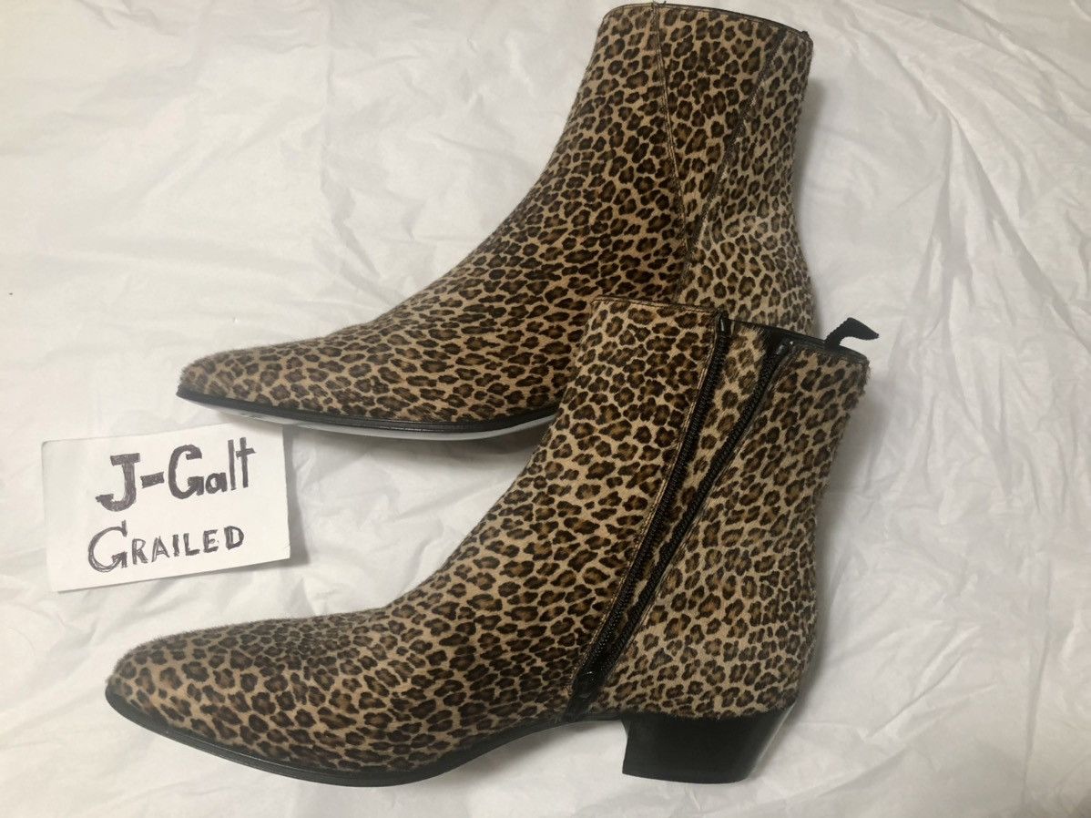 Celine GRAIL original Hedi Slimane Leopard Boots in Pony Hair Size US 7 / EU 40 - 5 Thumbnail