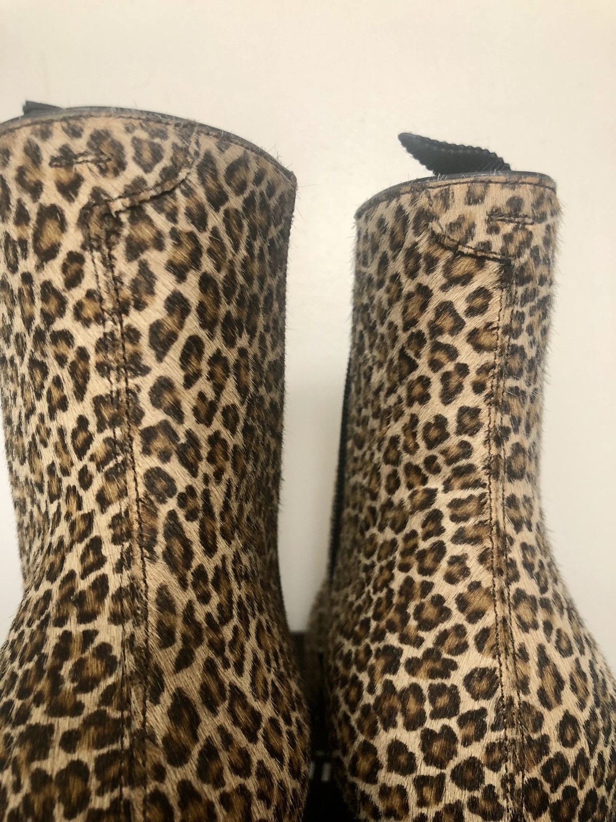Celine GRAIL original Hedi Slimane Leopard Boots in Pony Hair Size US 7 / EU 40 - 10 Thumbnail