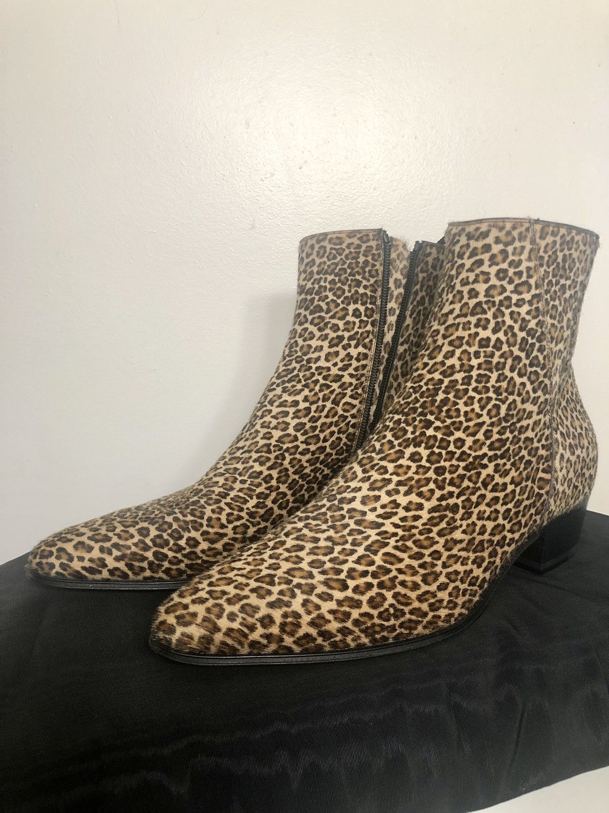 Celine GRAIL original Hedi Slimane Leopard Boots in Pony Hair Size US 7 / EU 40 - 3 Thumbnail