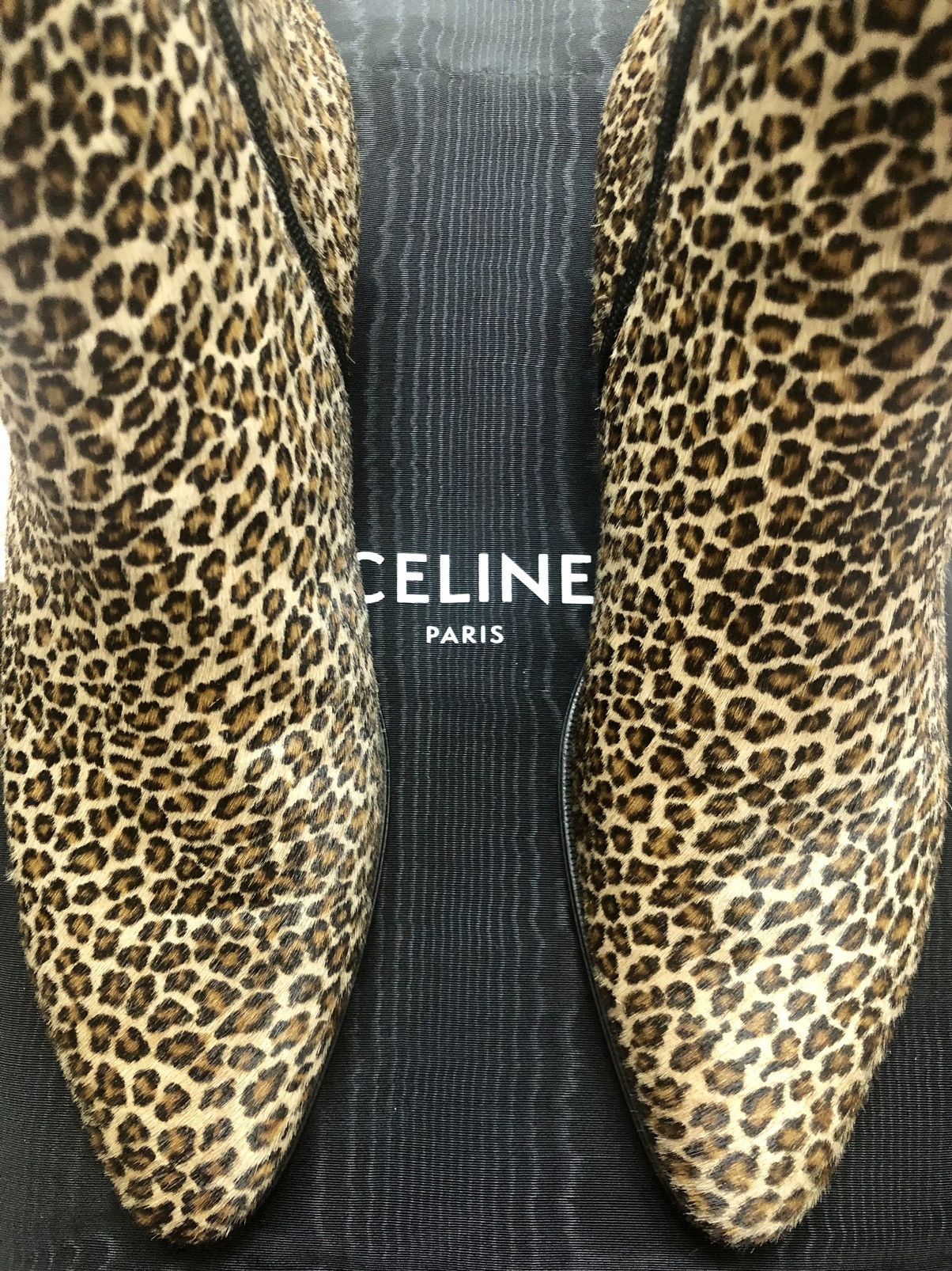 Celine GRAIL original Hedi Slimane Leopard Boots in Pony Hair Size US 7 / EU 40 - 1 Thumbnail