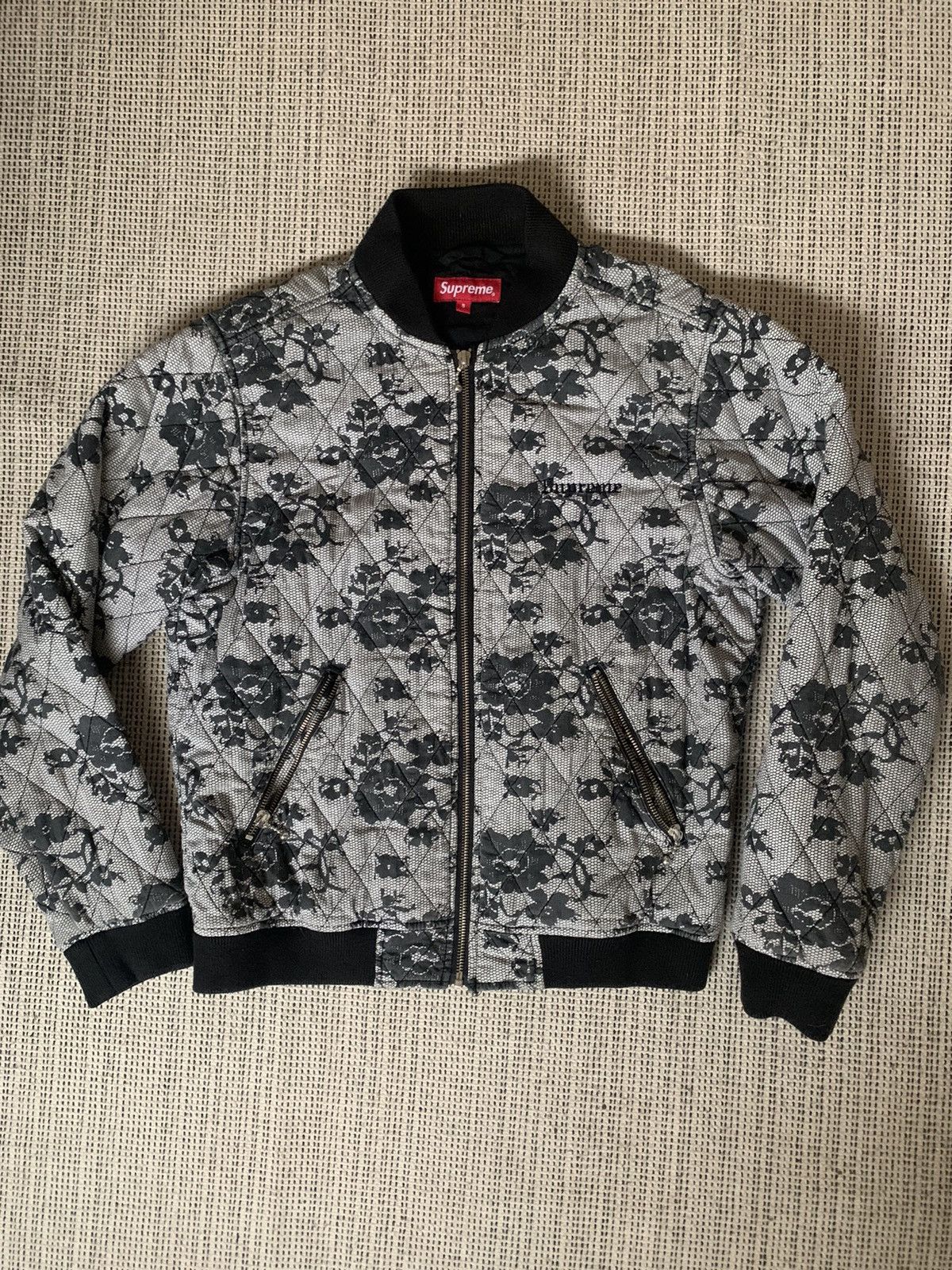 Supreme Supreme Quilted Lace Bomber Jacket Floral | Grailed