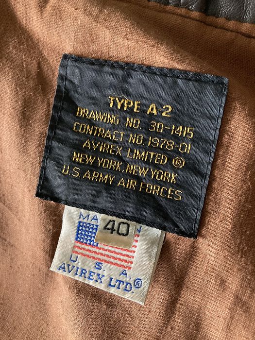 Vintage Rare Avirex Type A2 Horsehide Leather Flight Jacket | Grailed