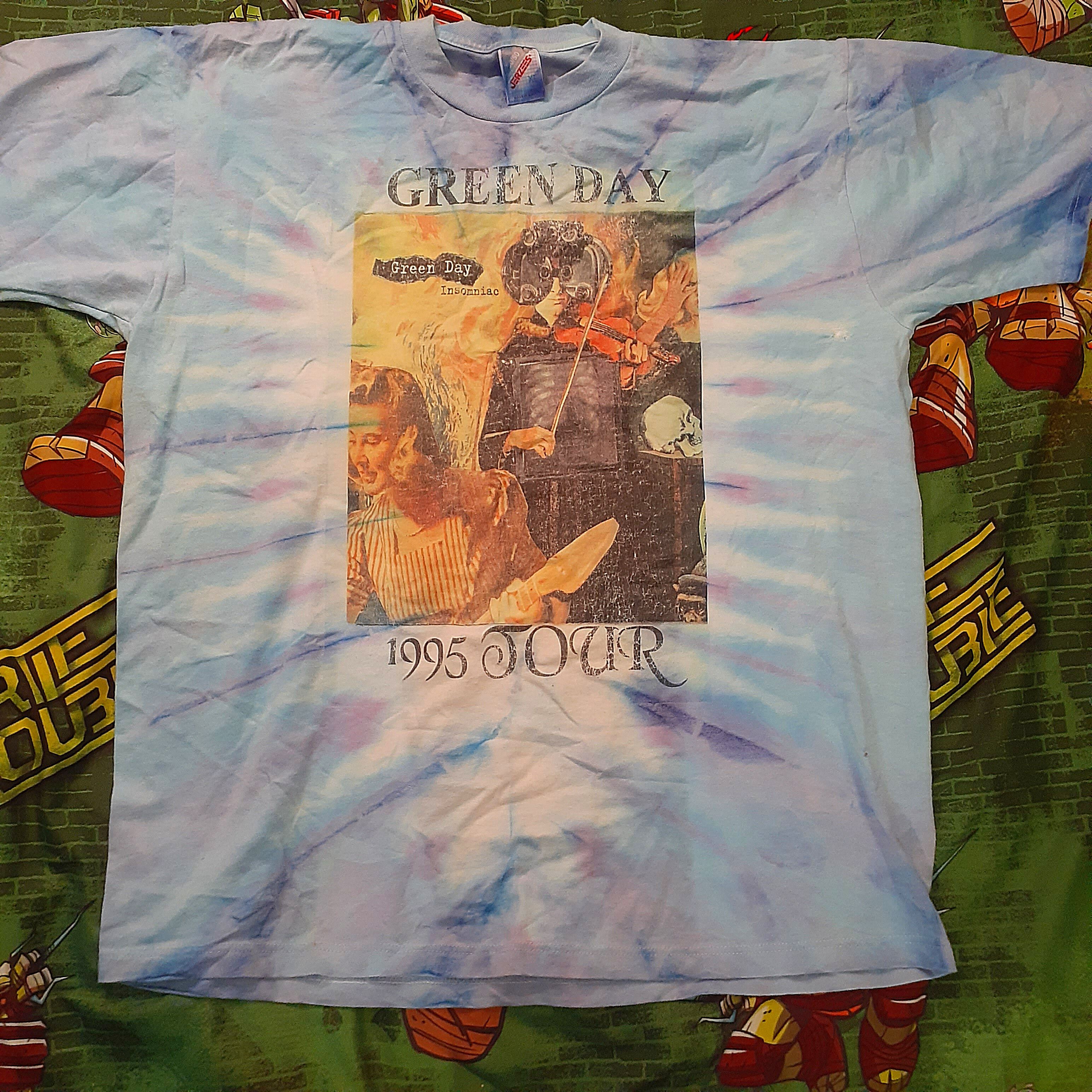 Vintage Vintage 90's Greenday Insomniac Concert Teeshirt Size US XL / EU 56 / 4 - 1 Preview