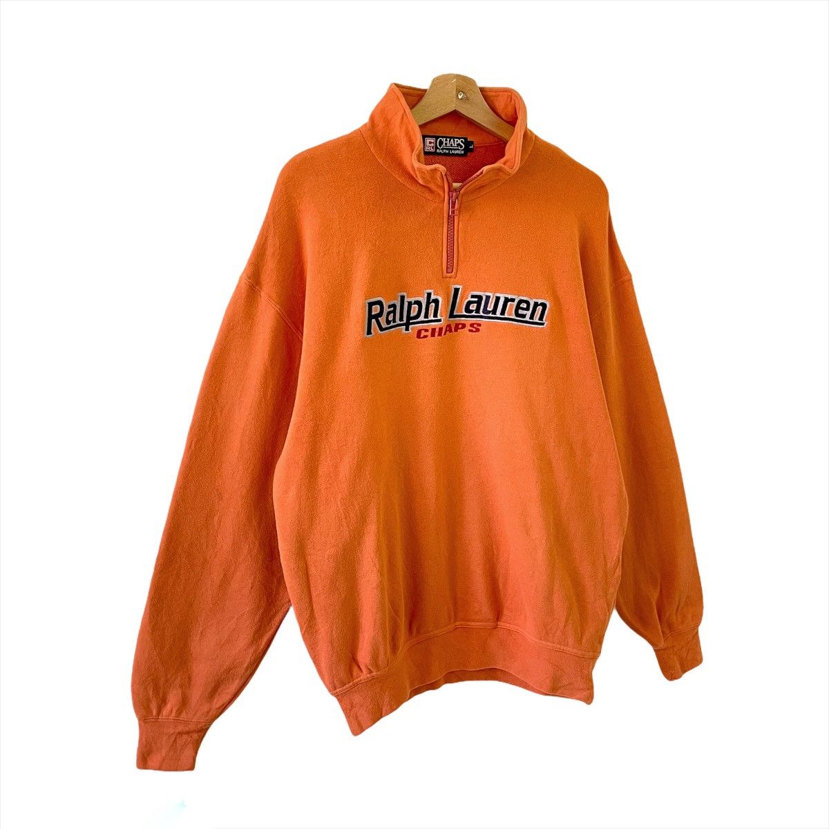 Chaps Ralph Lauren × Polo Ralph Lauren × Vintage 💥 Vintage Chaps Ralph Lauren Halpzip Sweatshirt Size US L / EU 52-54 / 3 - 2 Thumbnail