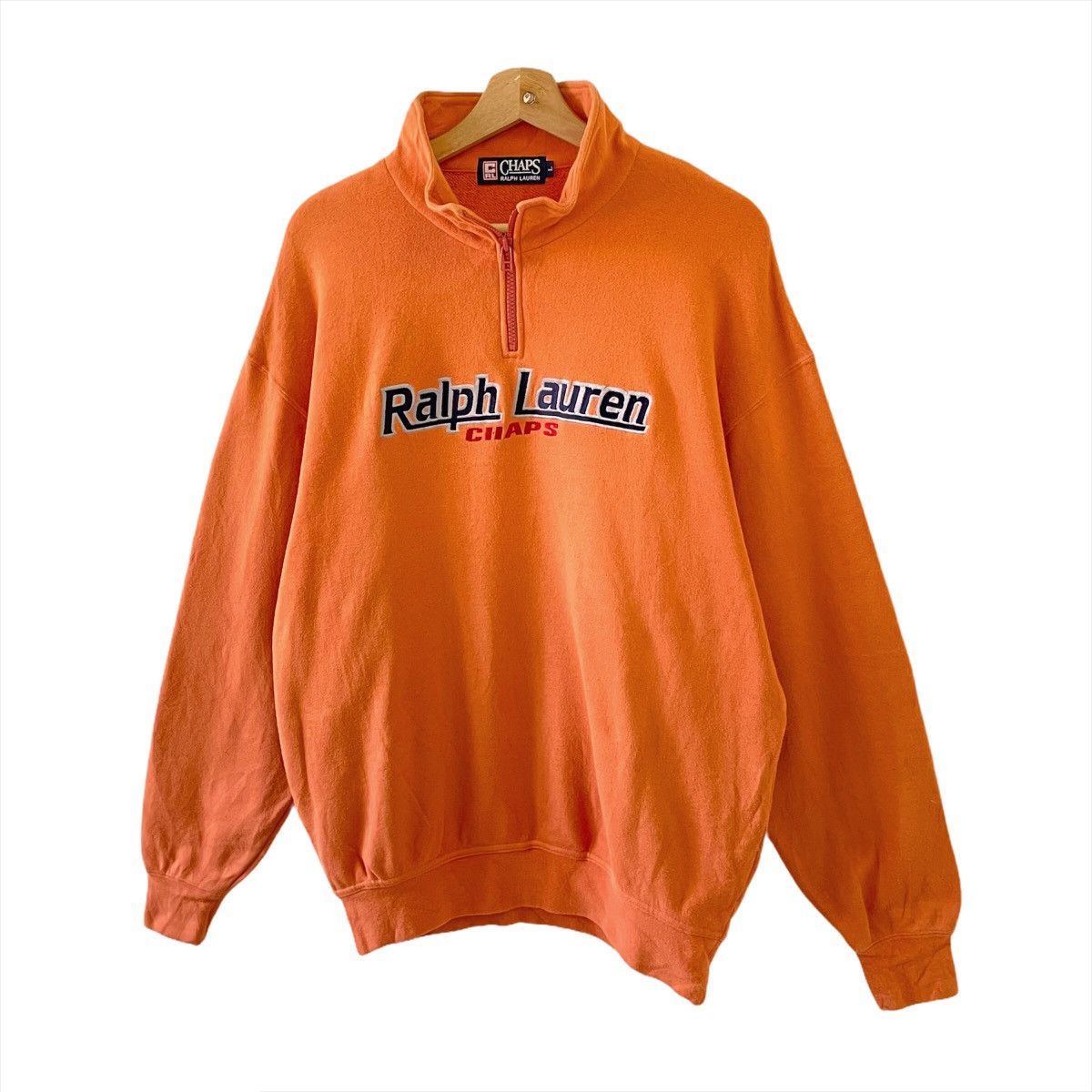 Chaps Ralph Lauren × Polo Ralph Lauren × Vintage 💥 Vintage Chaps Ralph Lauren Halpzip Sweatshirt Size US L / EU 52-54 / 3 - 3 Thumbnail