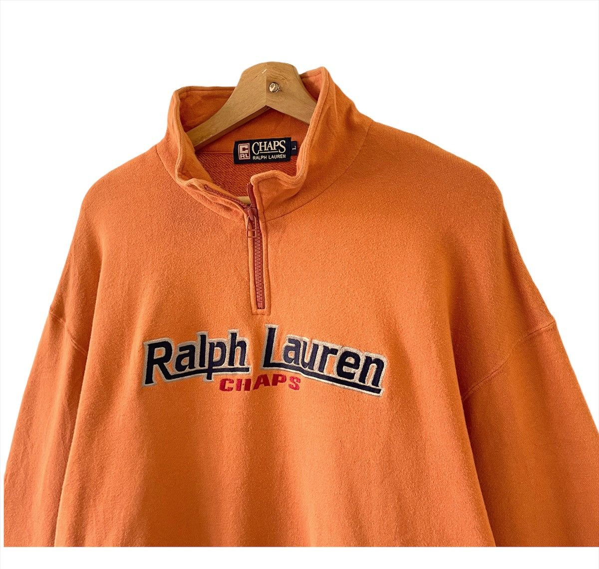 Chaps Ralph Lauren × Polo Ralph Lauren × Vintage 💥 Vintage Chaps Ralph Lauren Halpzip Sweatshirt Size US L / EU 52-54 / 3 - 4 Thumbnail