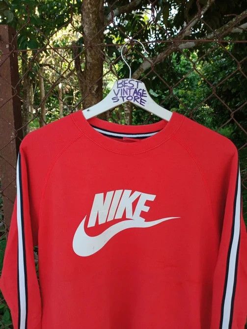 Nike × Vintage Vintage Nike Big Swoosh Crewneck Sweatshirt Size US M / EU 48-50 / 2 - 1 Thumbnail