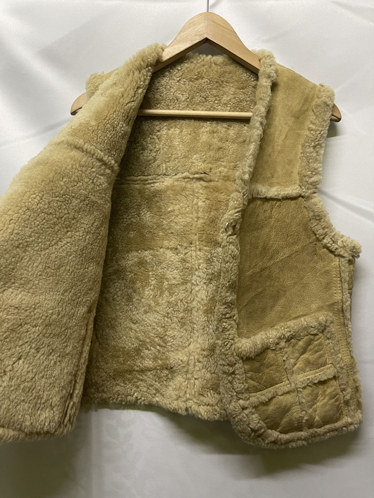 Leather VINTAGE SHEARLING LEATHER VEST JACKET Size US S / EU 44-46 / 1 - 7 Thumbnail