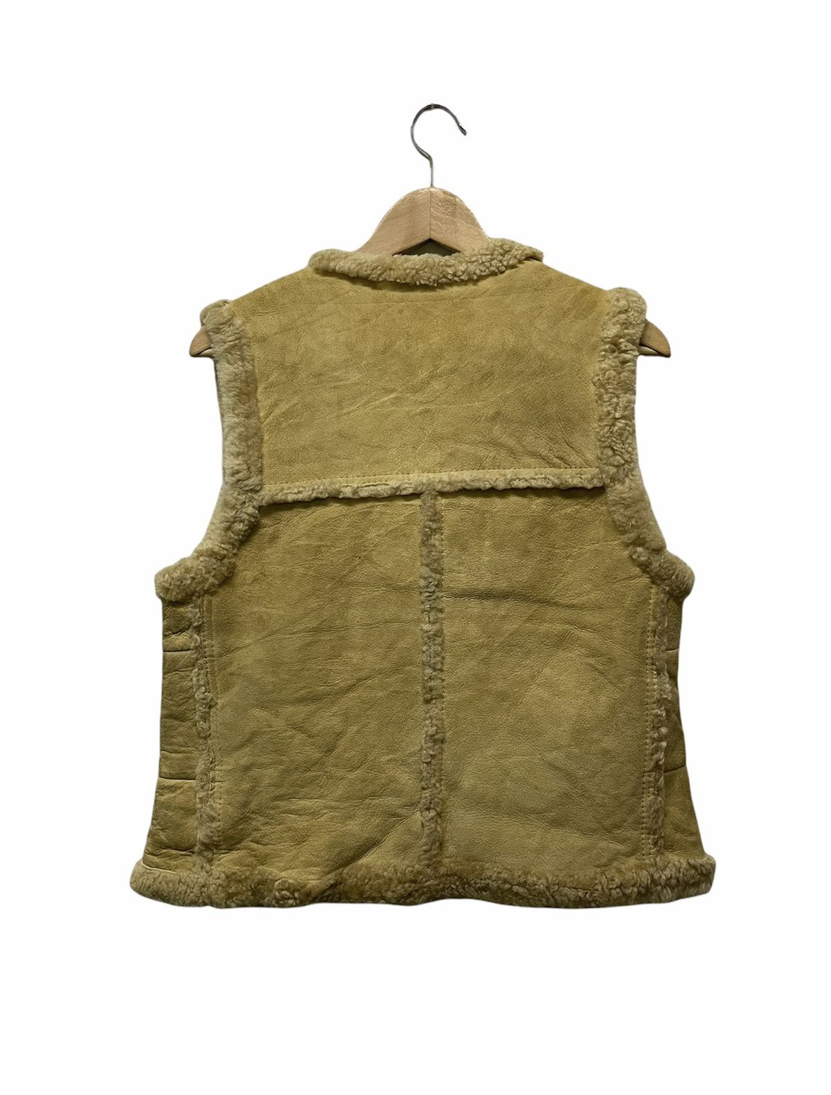 Leather VINTAGE SHEARLING LEATHER VEST JACKET Size US S / EU 44-46 / 1 - 3 Thumbnail