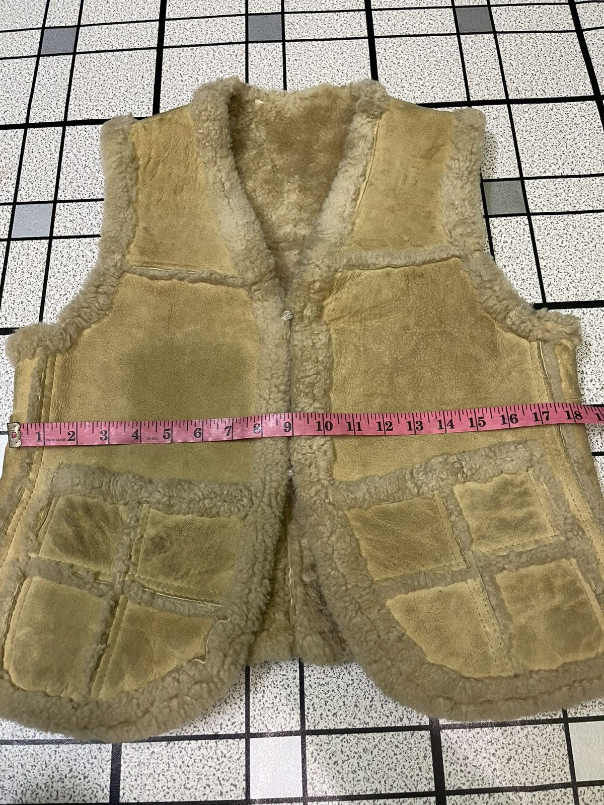 Leather VINTAGE SHEARLING LEATHER VEST JACKET Size US S / EU 44-46 / 1 - 4 Thumbnail