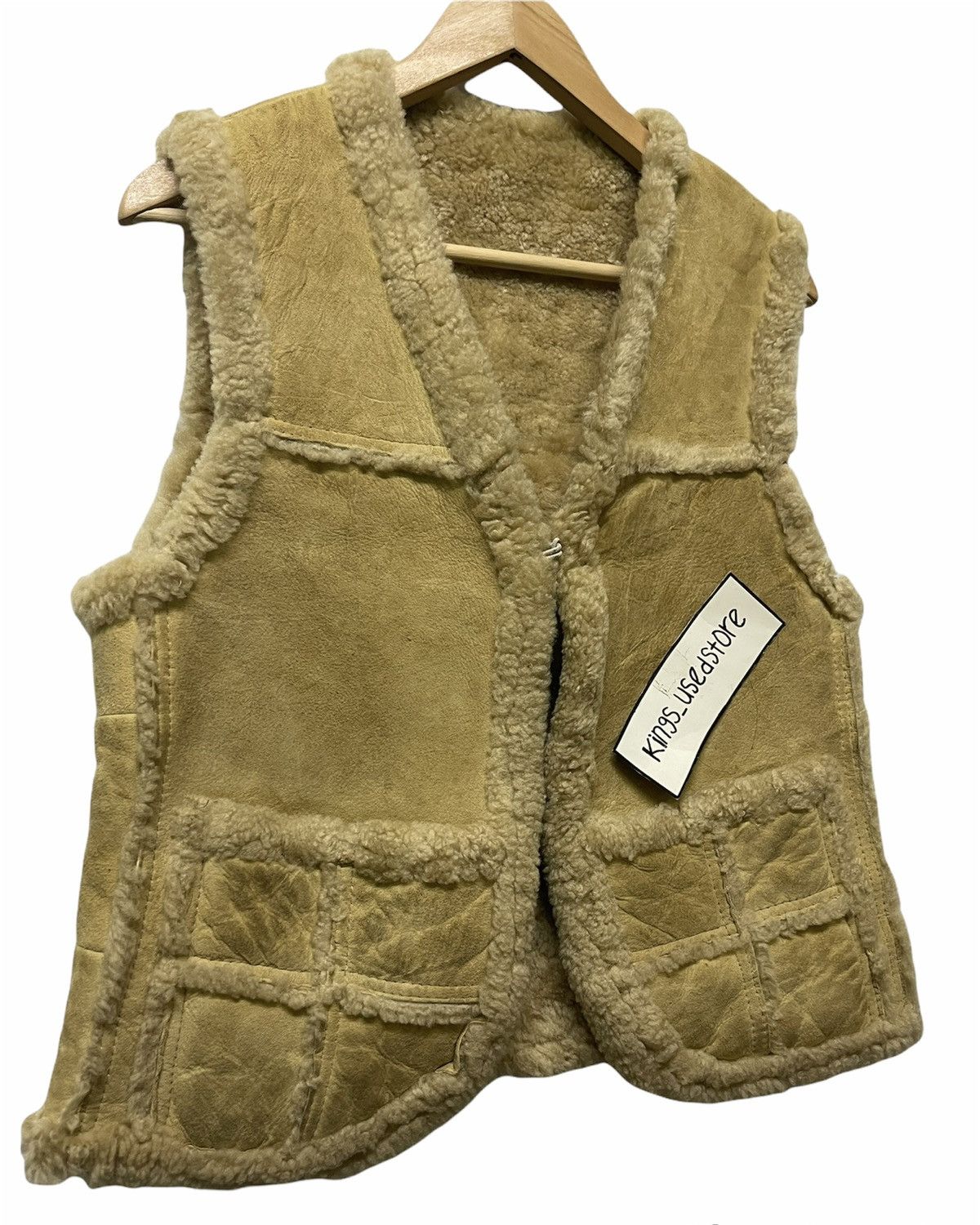 Leather VINTAGE SHEARLING LEATHER VEST JACKET Size US S / EU 44-46 / 1 - 2 Thumbnail