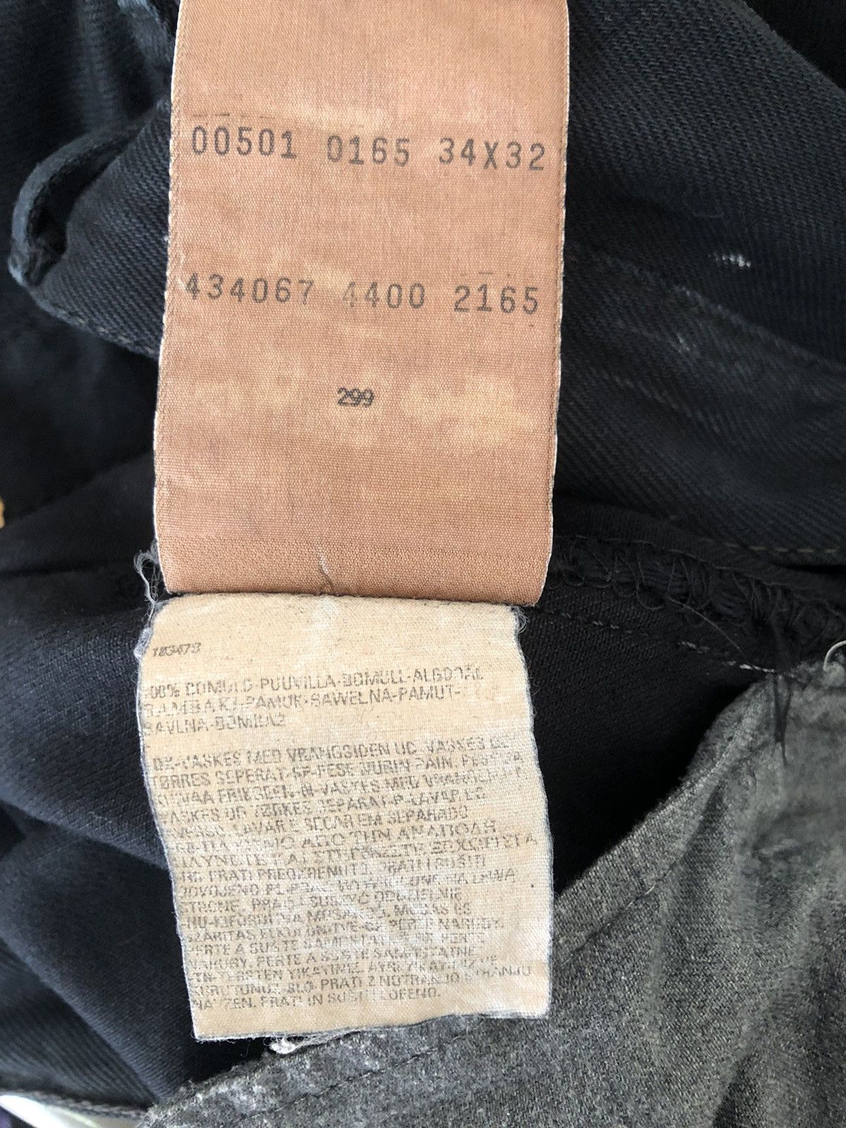 Levi's Vintage Y2K 2000 Levi’s 501 Jeans Super Black Denim Size US 34 / EU 50 - 19 Thumbnail