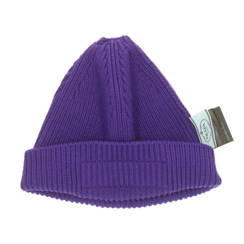 Prada Rubber logo beanie hat Size ONE SIZE - 3 Thumbnail