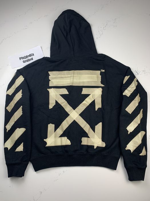 Black and gold off best sale white hoodie