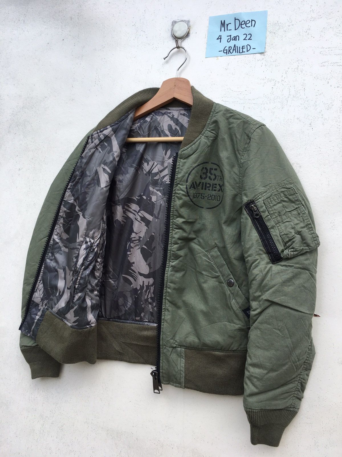 Avirex Rare Avirex Reversible Green Army Jacket Size US S / EU 44-46 / 1 - 14 Thumbnail