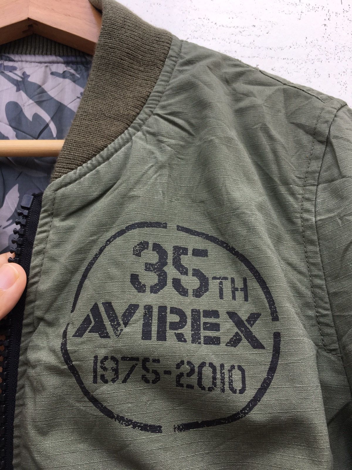 Avirex Rare Avirex Reversible Green Army Jacket Size US S / EU 44-46 / 1 - 15 Thumbnail