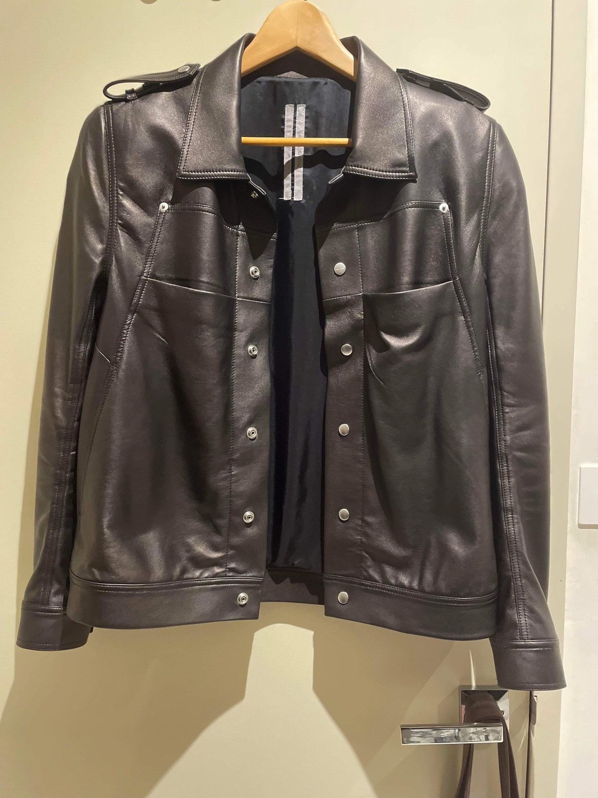 Rick Owens RICK OWENS RARE TECUATL SS/20 LEATHER JACKET