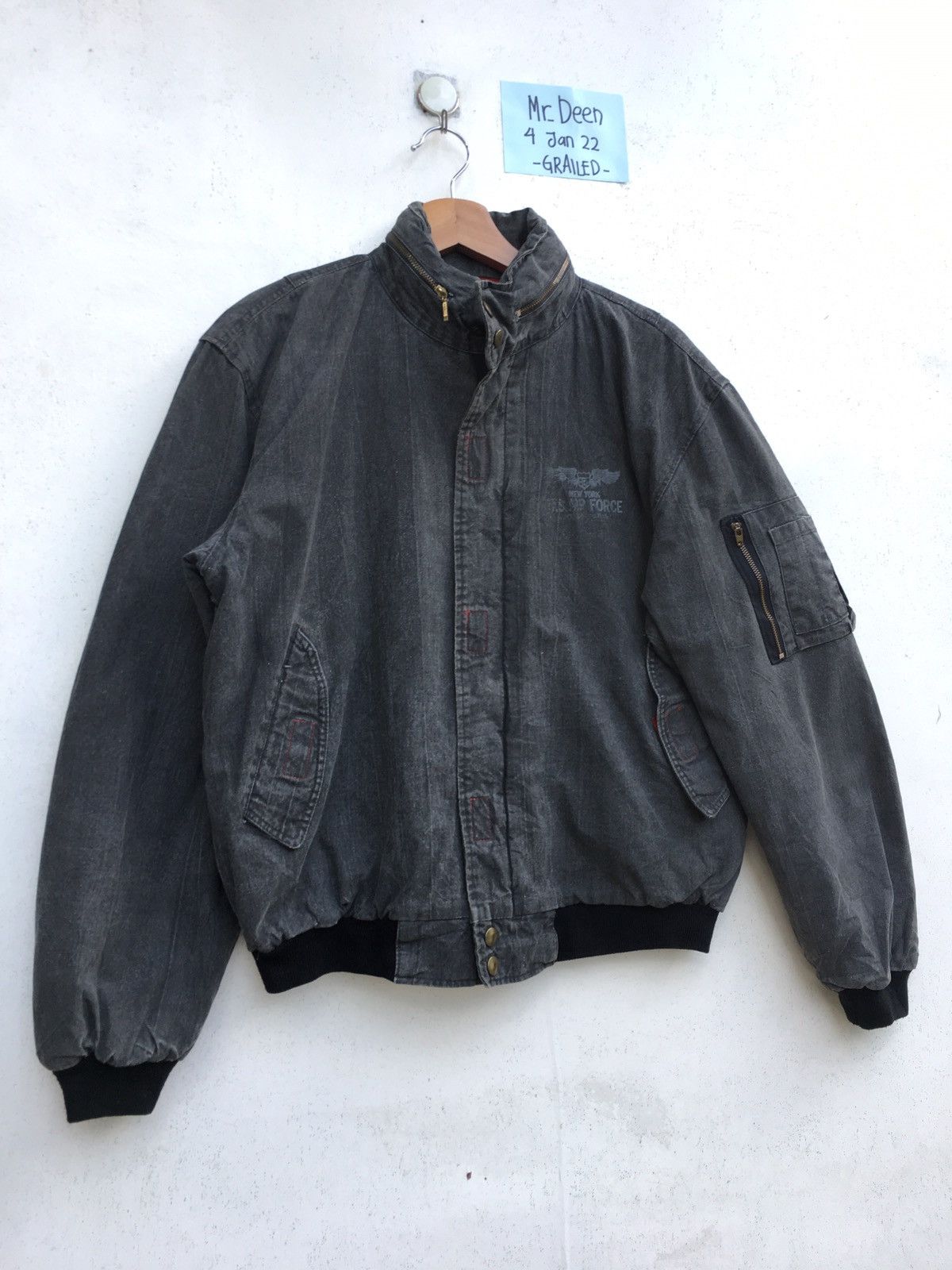 Vintage Rare Vintage New York US Air Force Jacket Size US L / EU 52-54 / 3 - 3 Thumbnail